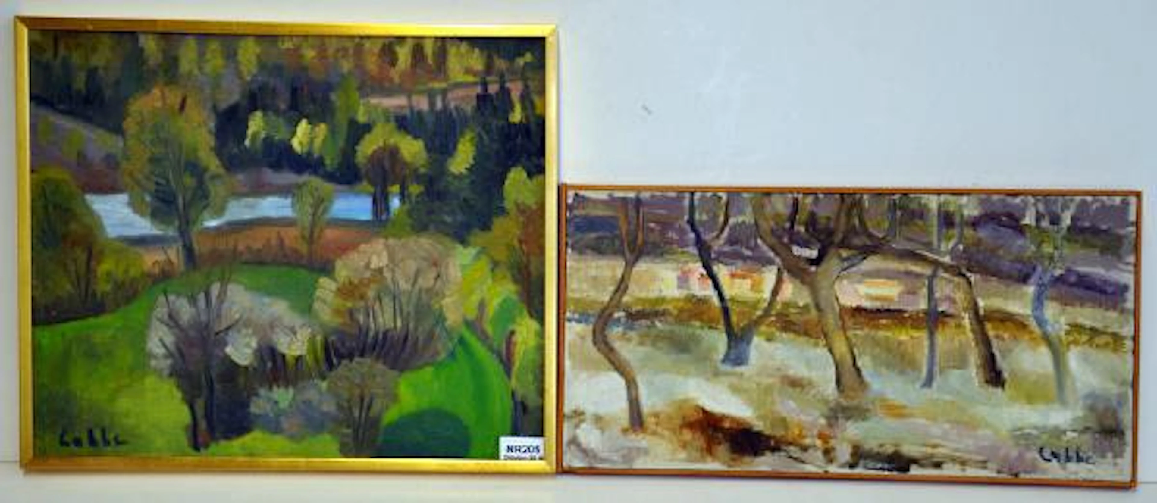 Erika Cabbe 1918-2004 2 Oljemålningar