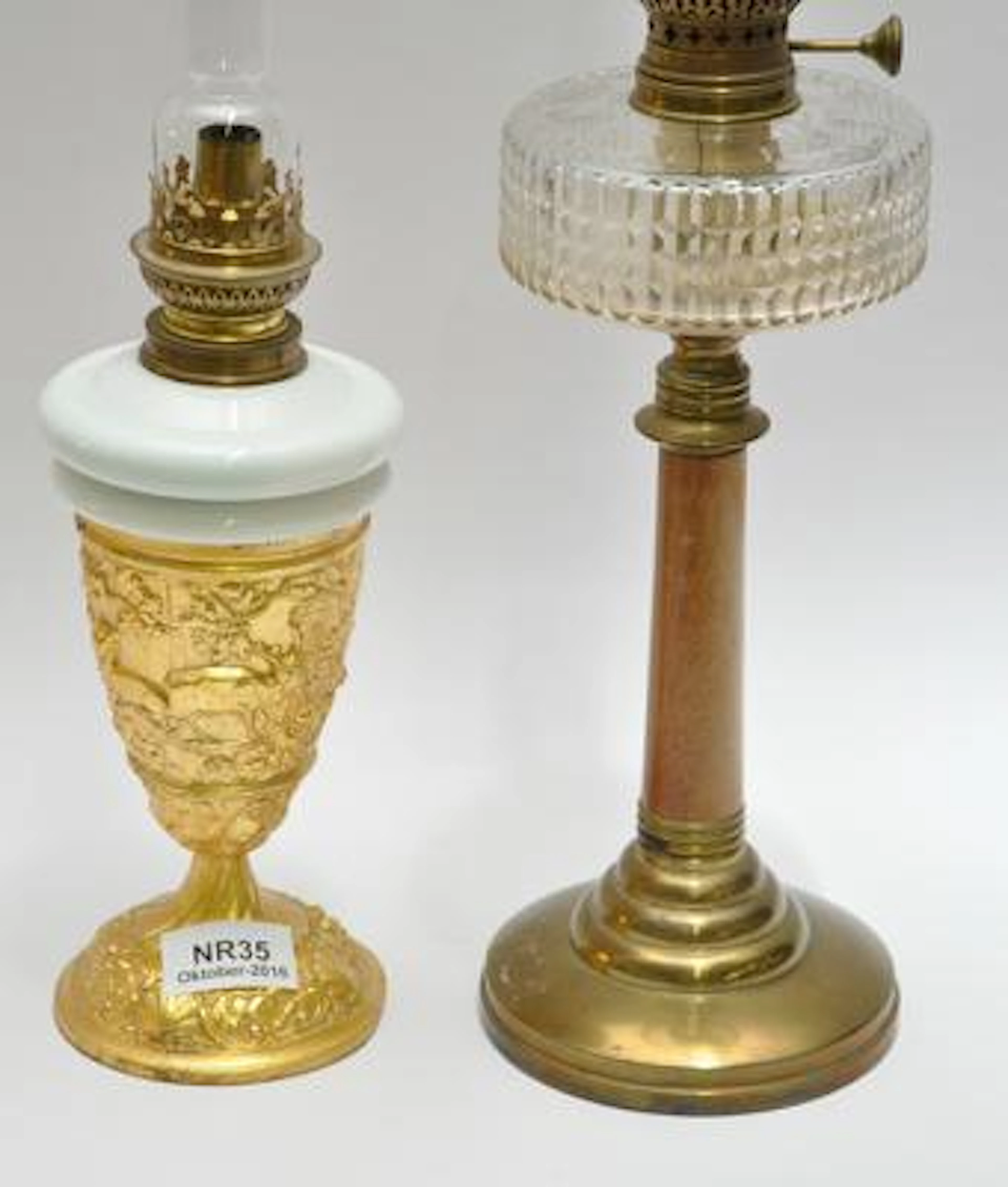 Bordsfotogenlampor 1800-Tal 2 Stycken