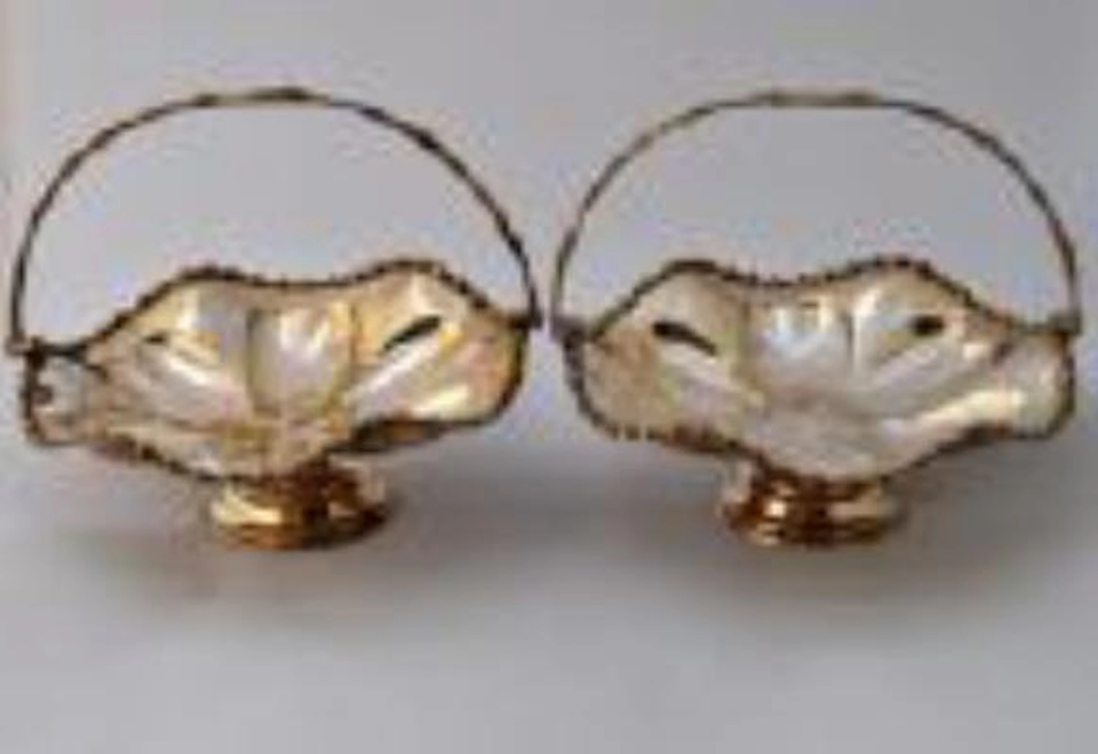 Visitkortsskålar Nysilver Gustaviansk Stil 2 Stycken