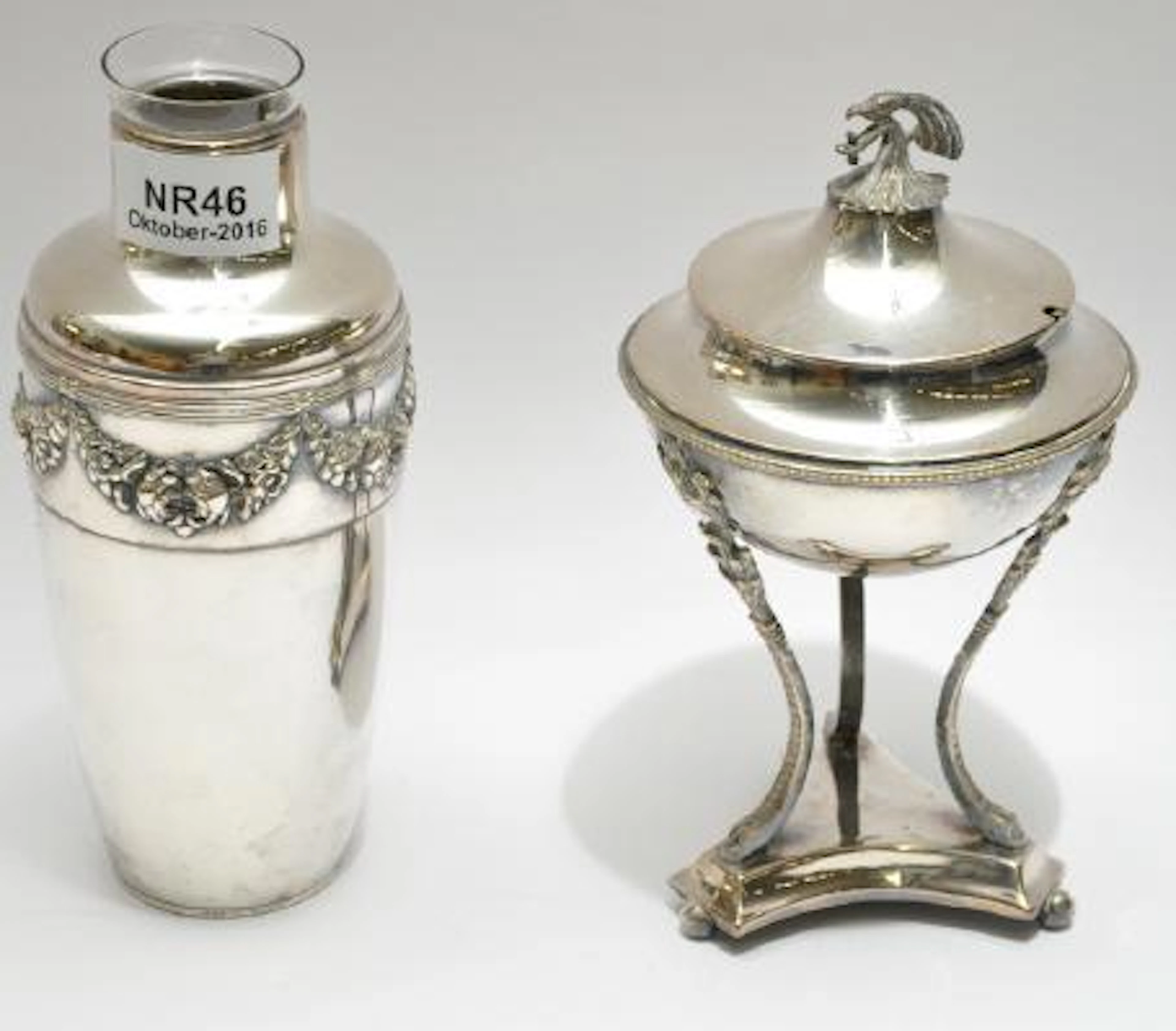 Strösockerskål På Fot Nysilver Empirstil