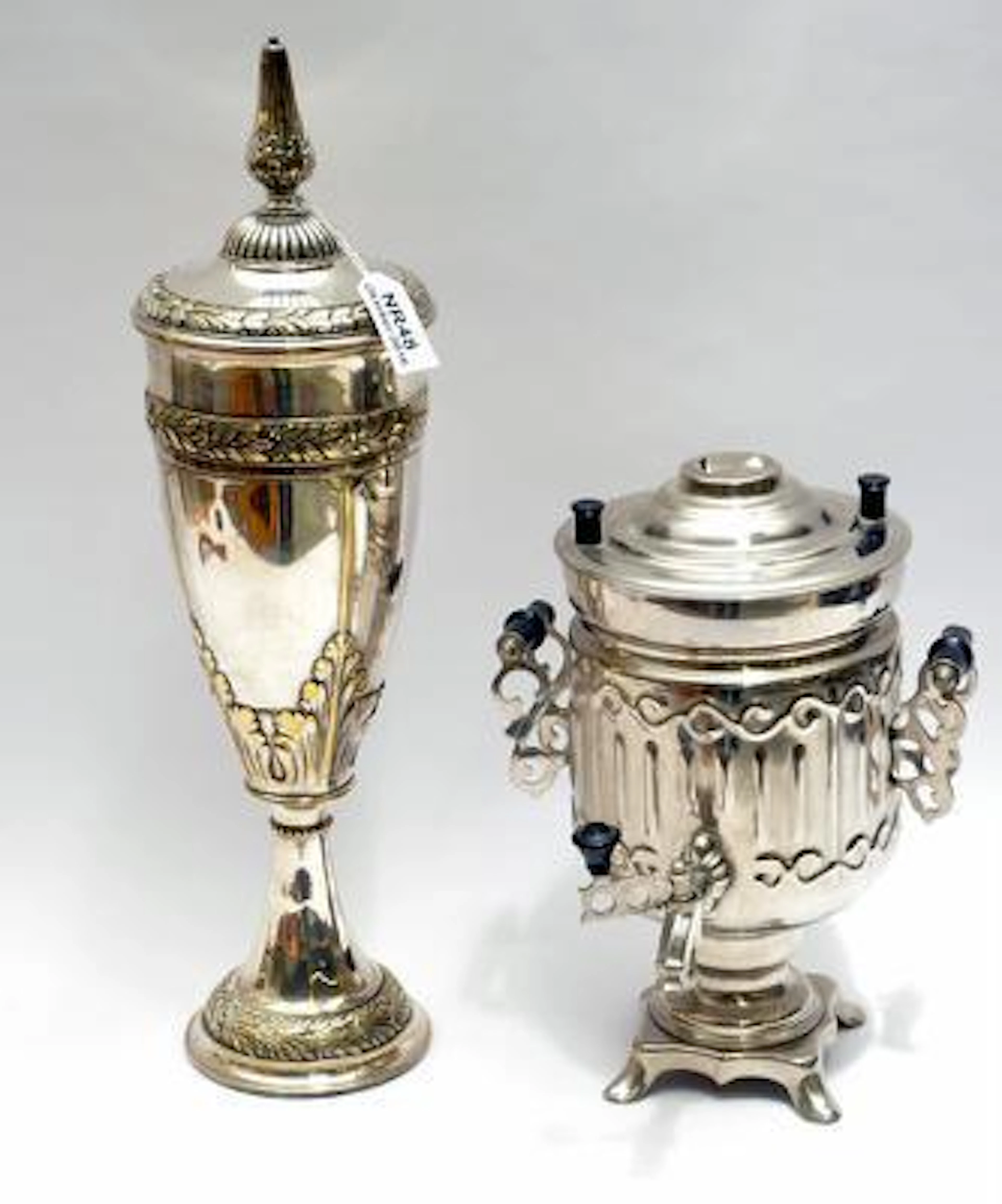 Lockpokal Nysilver Gustaviansk Stil 1920-Tal