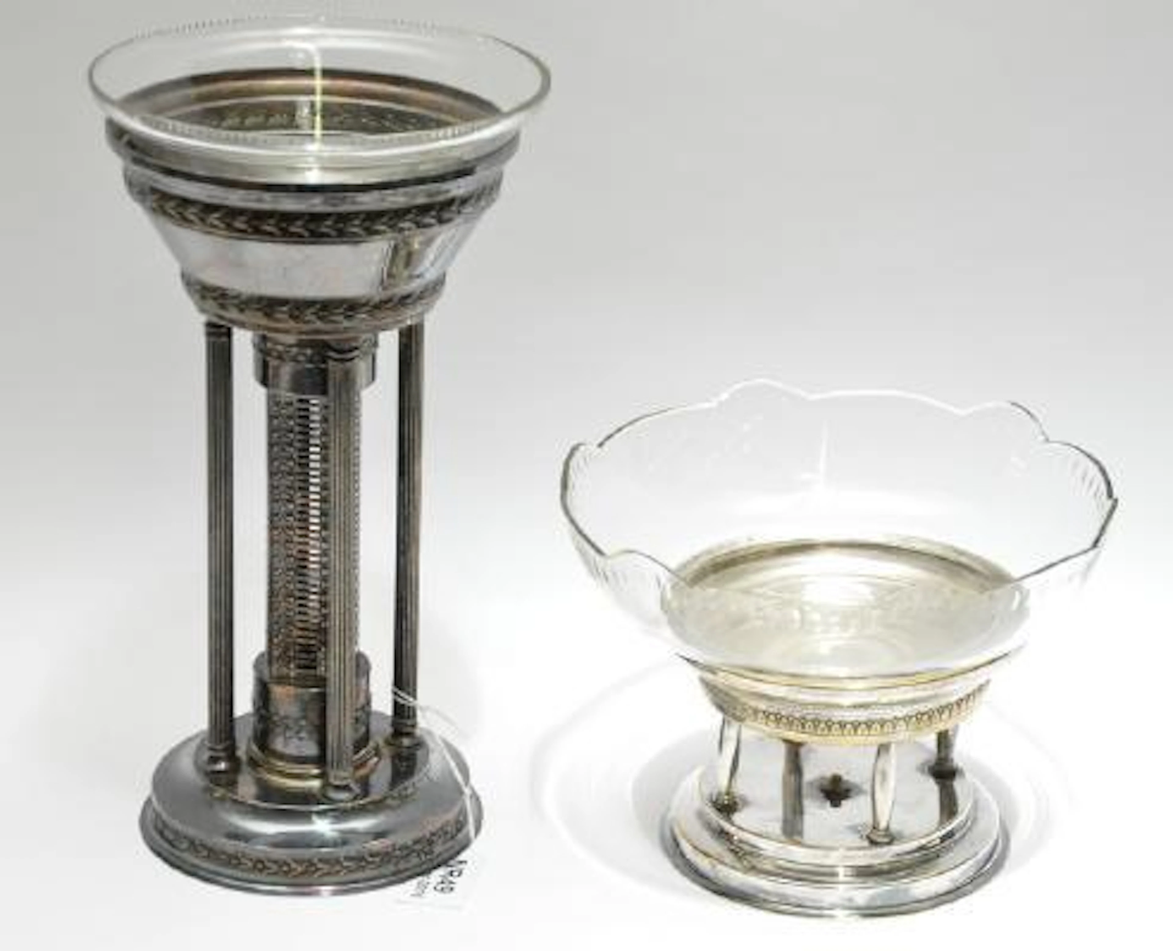 Uppsatsskål Nysilver Gustaviansk Stil 1800-Tal