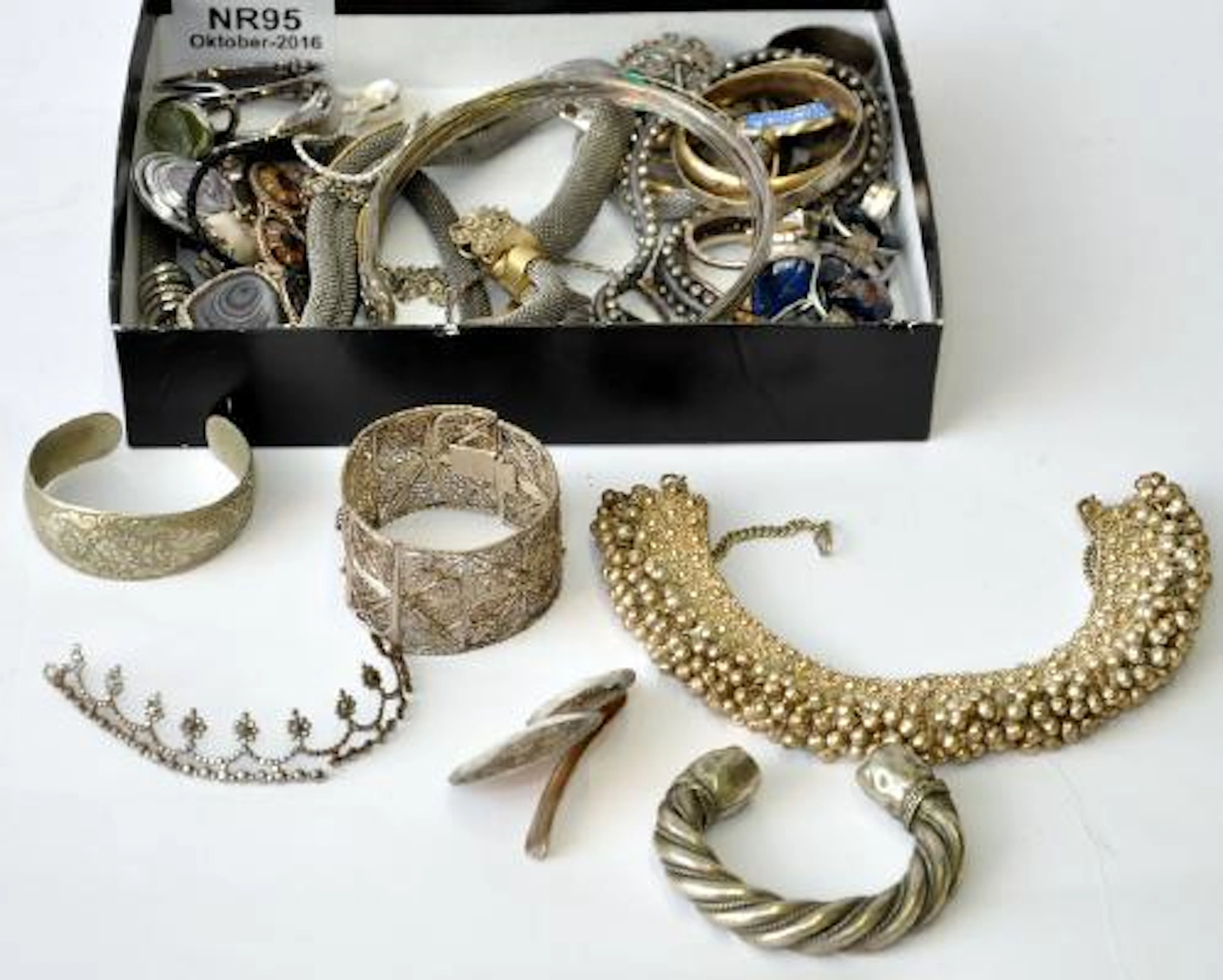 Smycken Sterling Silver Och Silver 18/1900-Tal