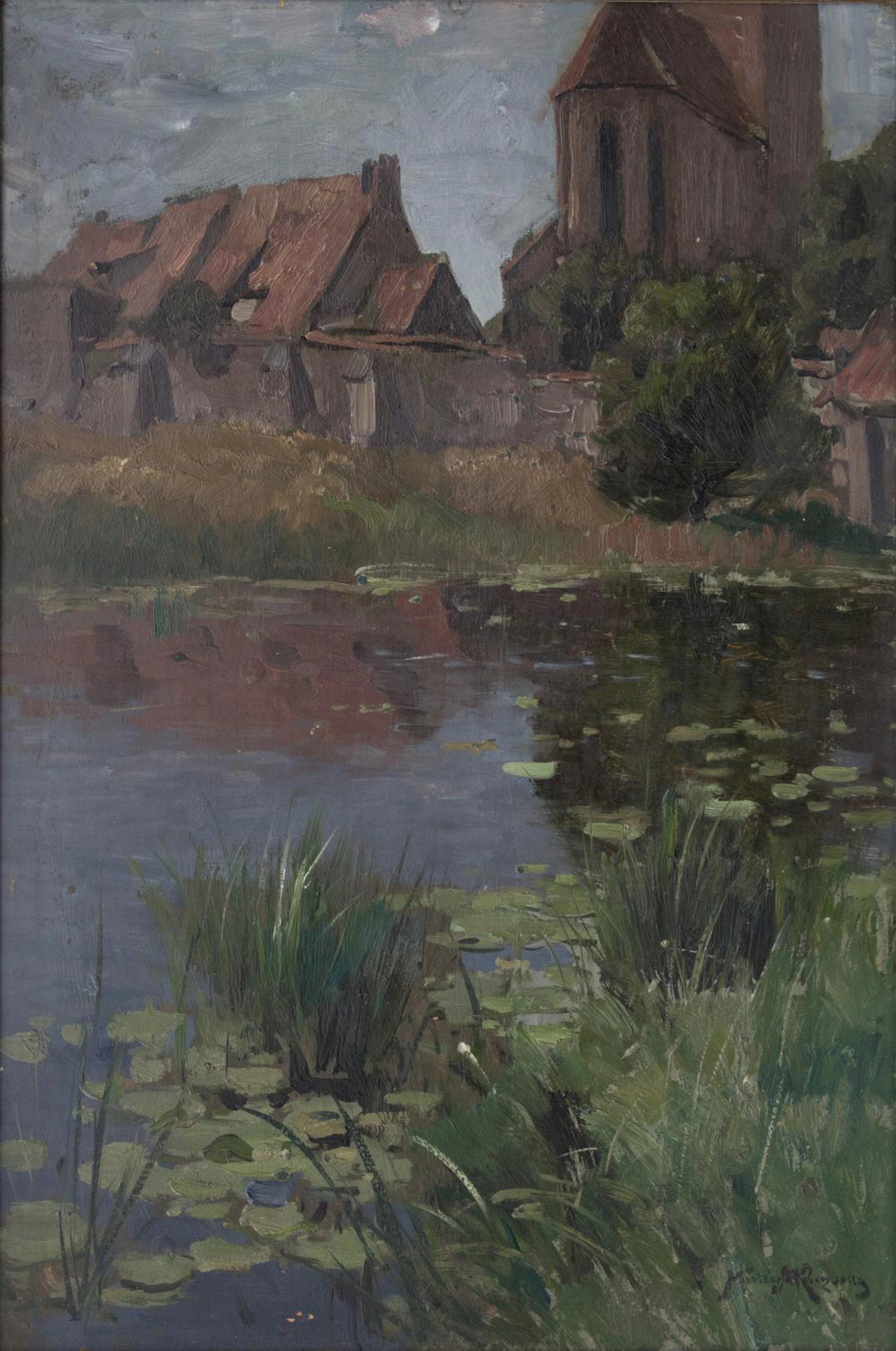 K.A. Müller-Kurzwelly (1855-1914), 'Rostock: An der Stadtmau