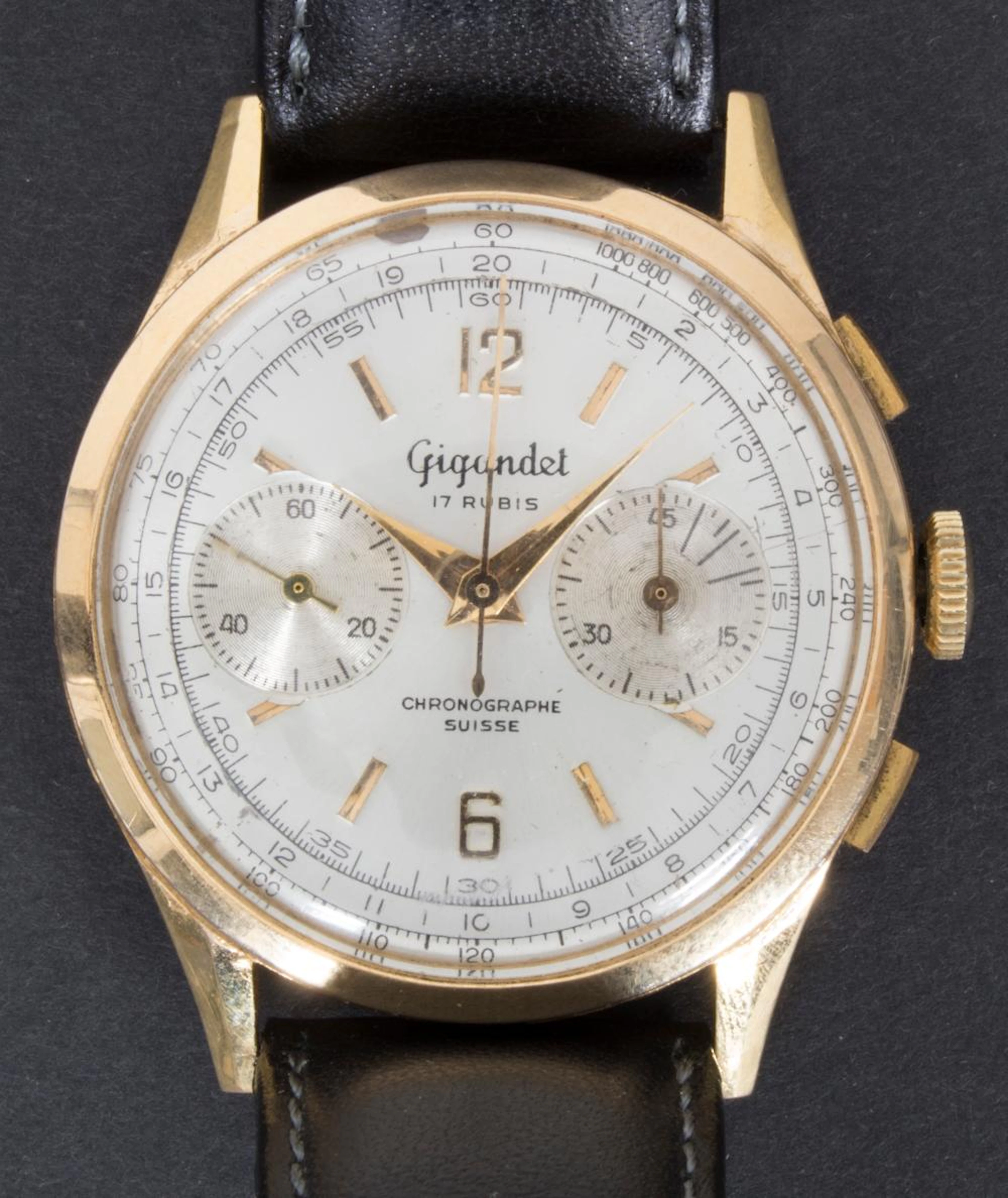 HAU / A men's watch, GIGANDET, Chronograph, Schweiz/Swiss, um 1960