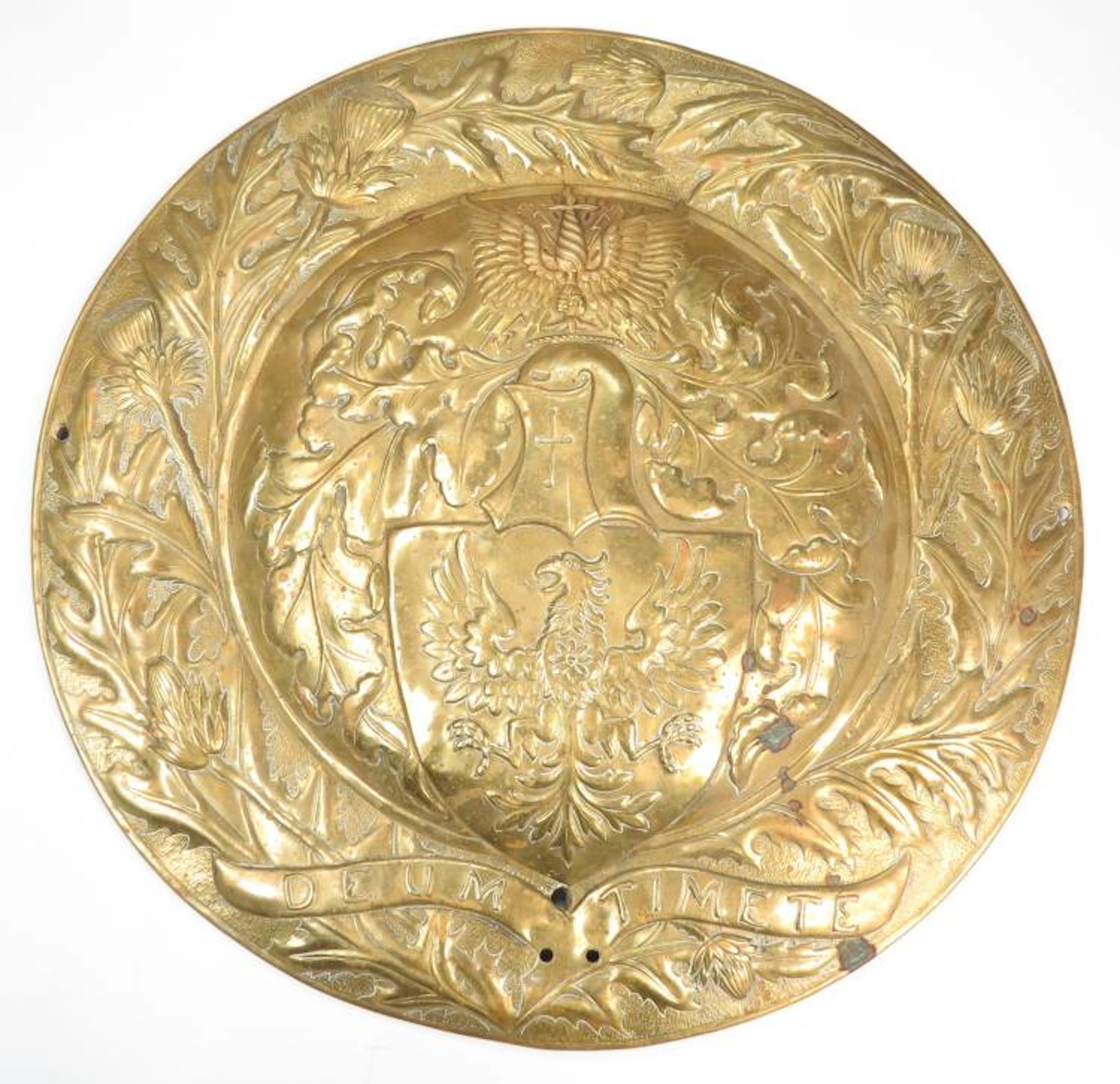 A RARE SCOTTISH TARGE SHIELD ELEMENT