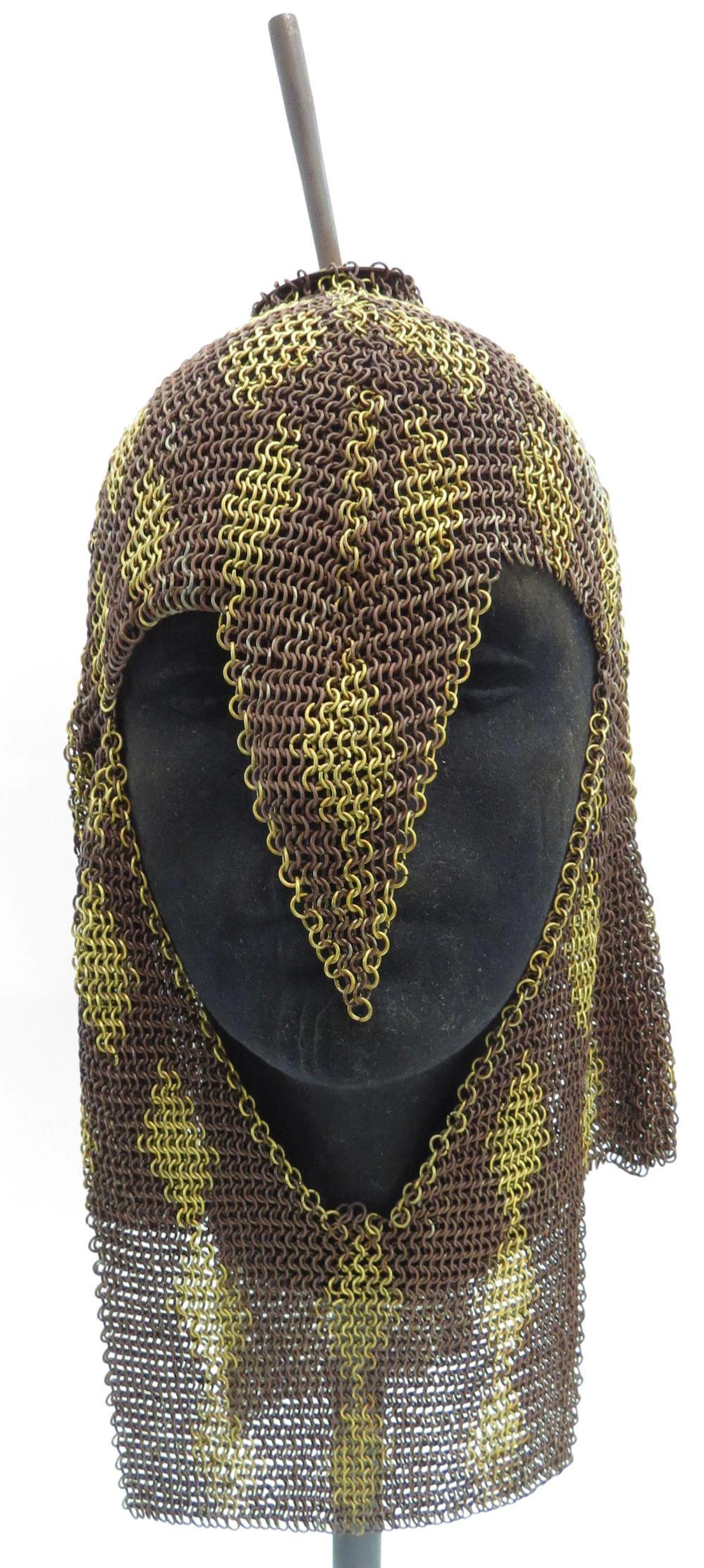 AN INDIAN KULAH ZIRAH MAIL HELMET