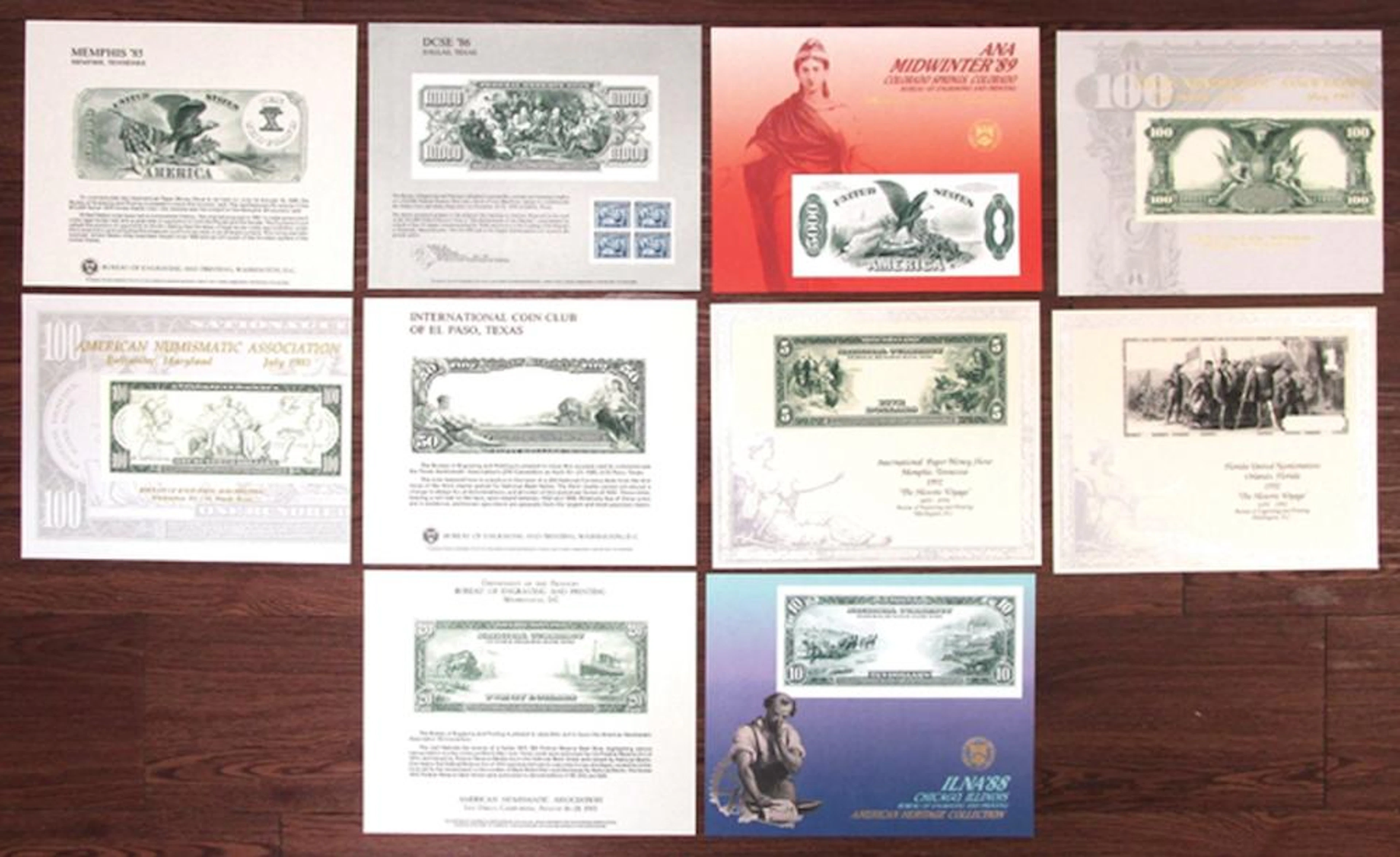 Bureau of Engraving & Printing Souvenir Cards