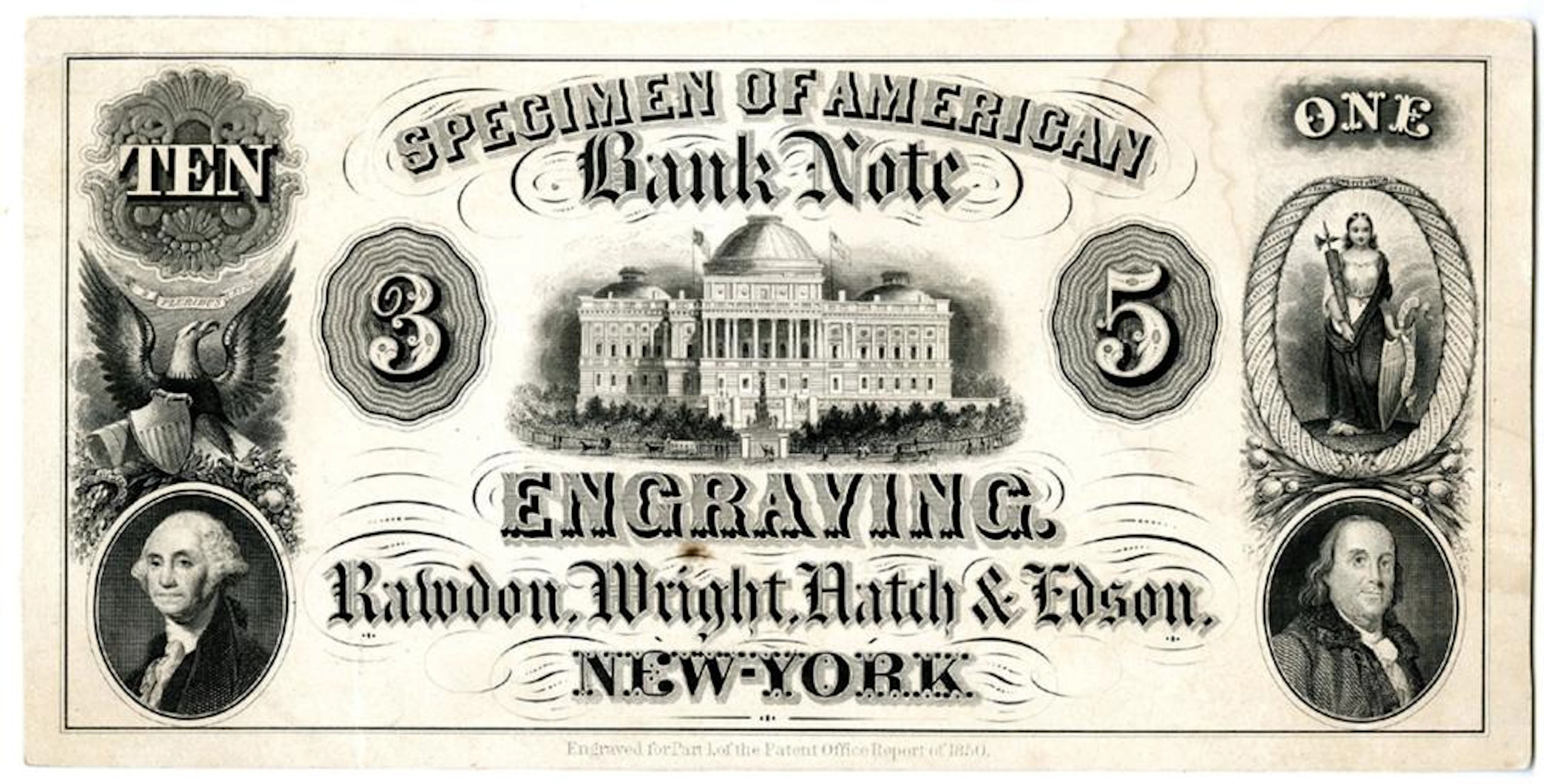 ew York, Rawdon, Wright, Hatch & Edson, 1850 Advertising Note.