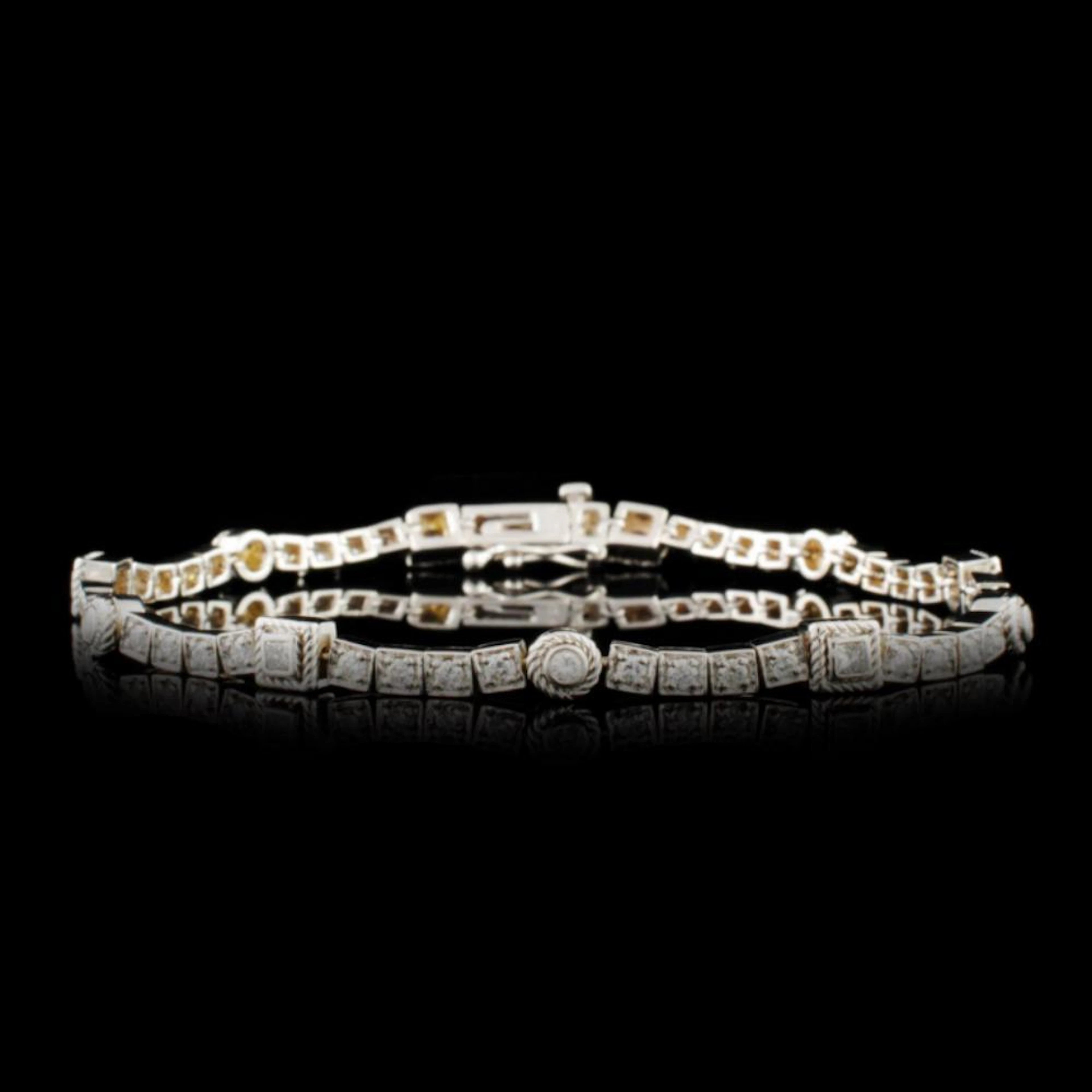 14K Gold 0.92ctw Diamond Bracelet