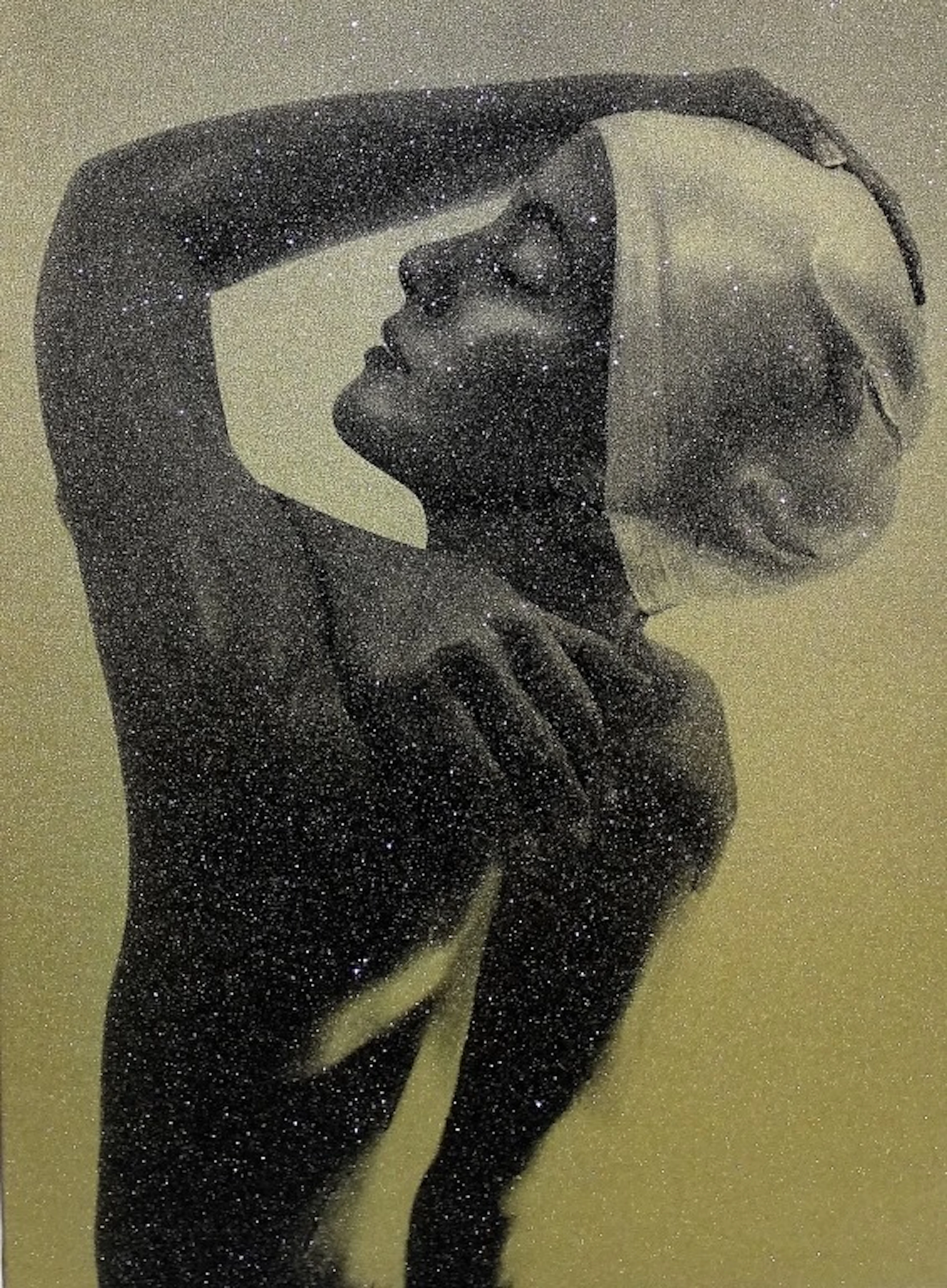 CAROLINE FEURMAN SILK SCREEN CANVAS SHOWER PROFILE