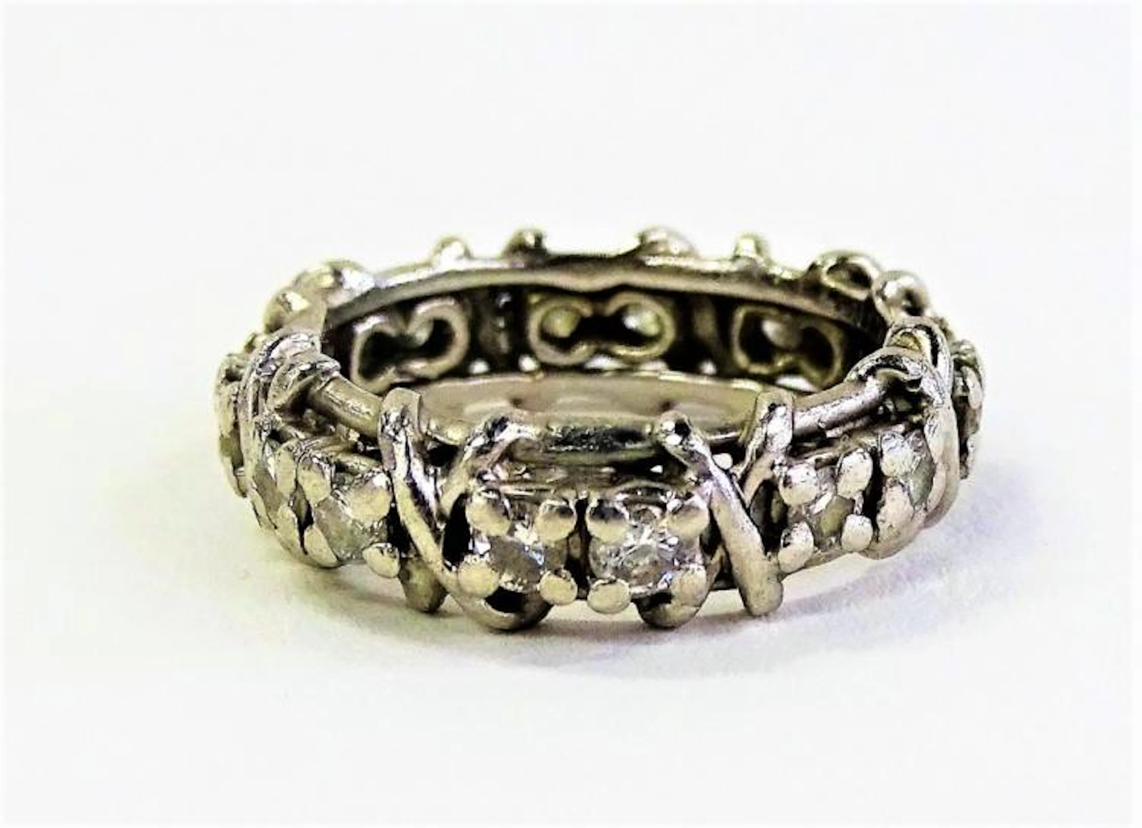 MODERN PLATINUM & 1.35CT DIAMOND WEDDING BAND