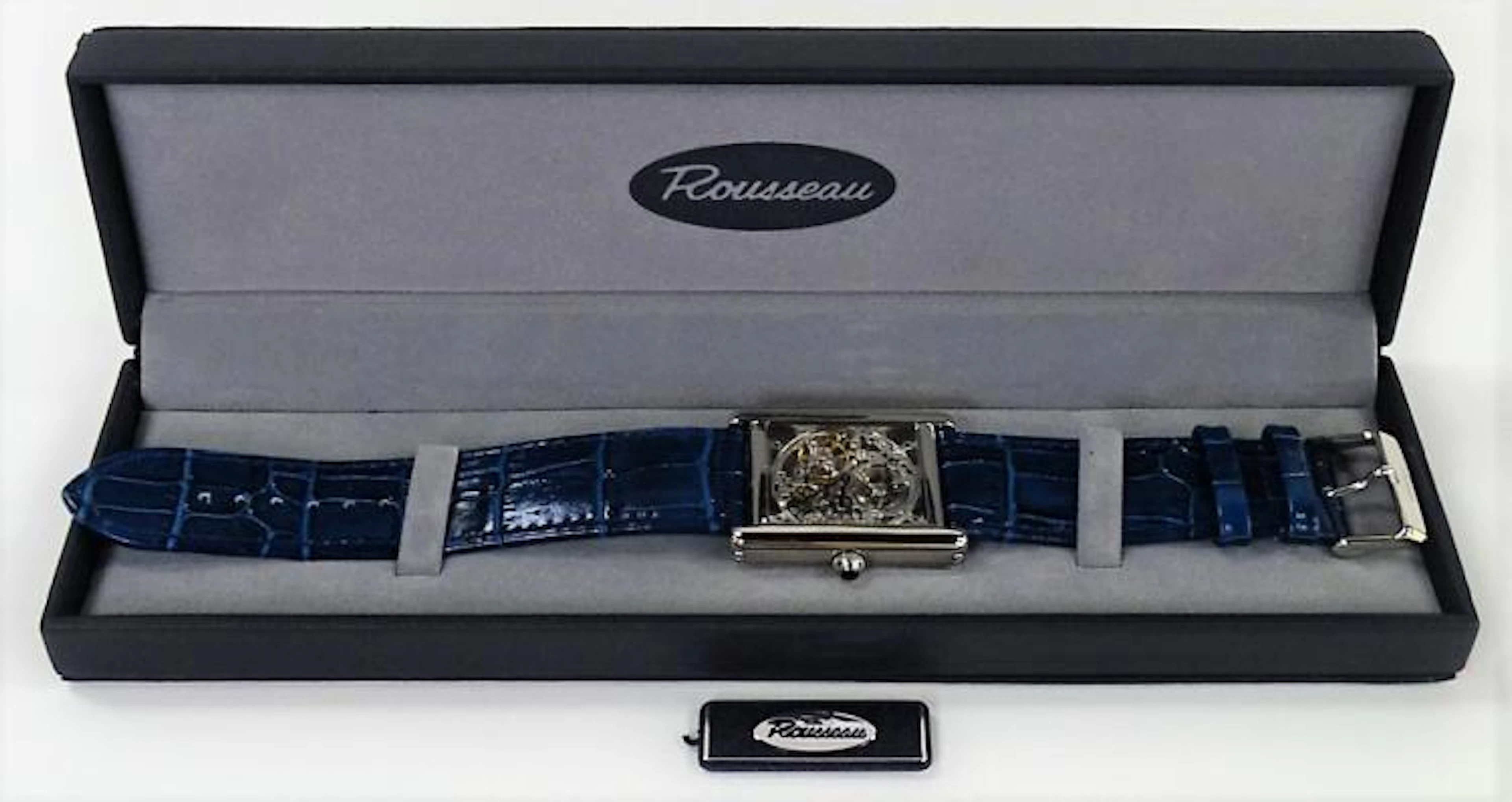 ROUSSEAU FUNKY WATCH BLUE LEATHER BAND