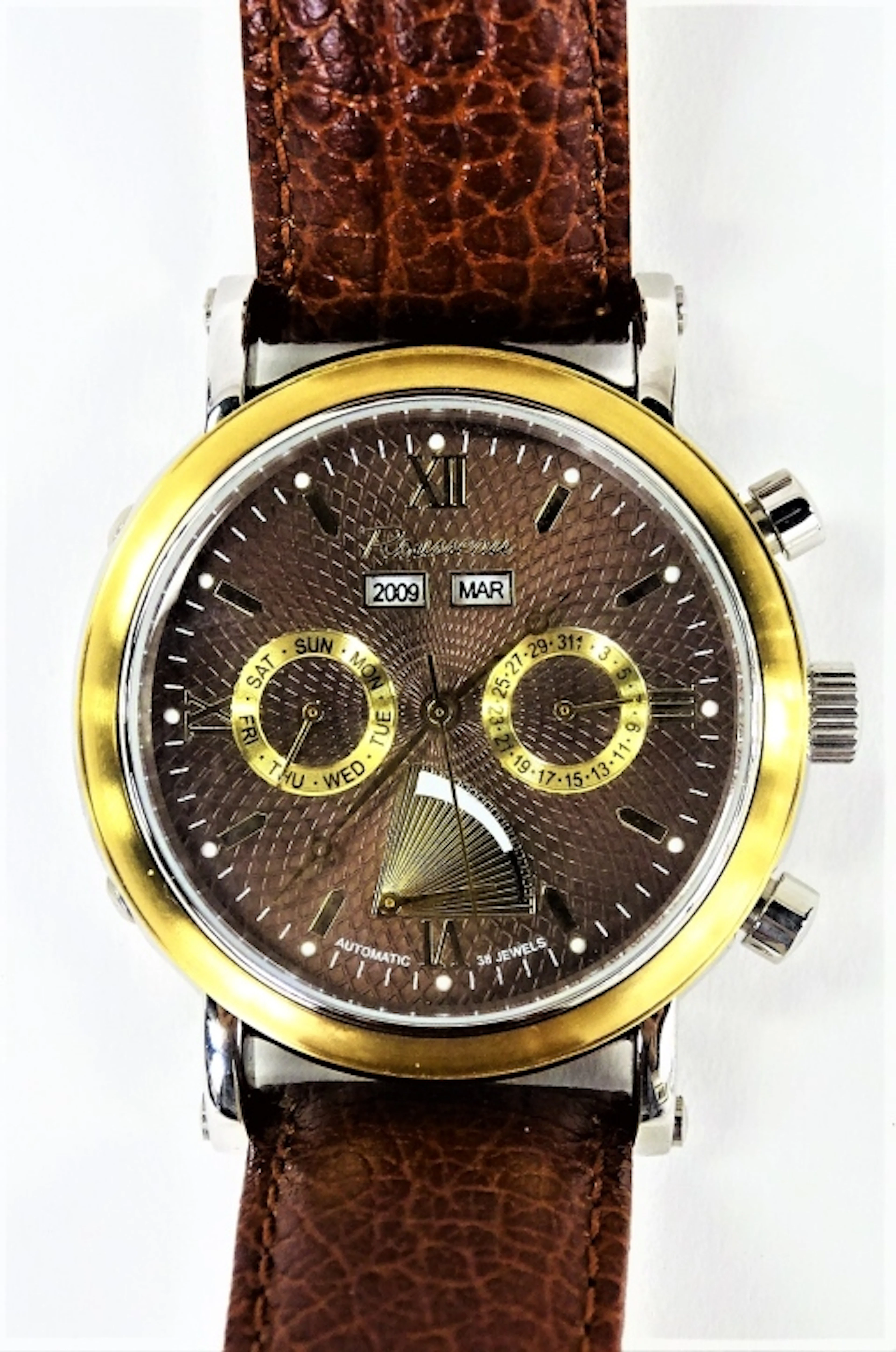 ROUSSEAU 38 JEWEL MENS AUTOMATIC WATCH