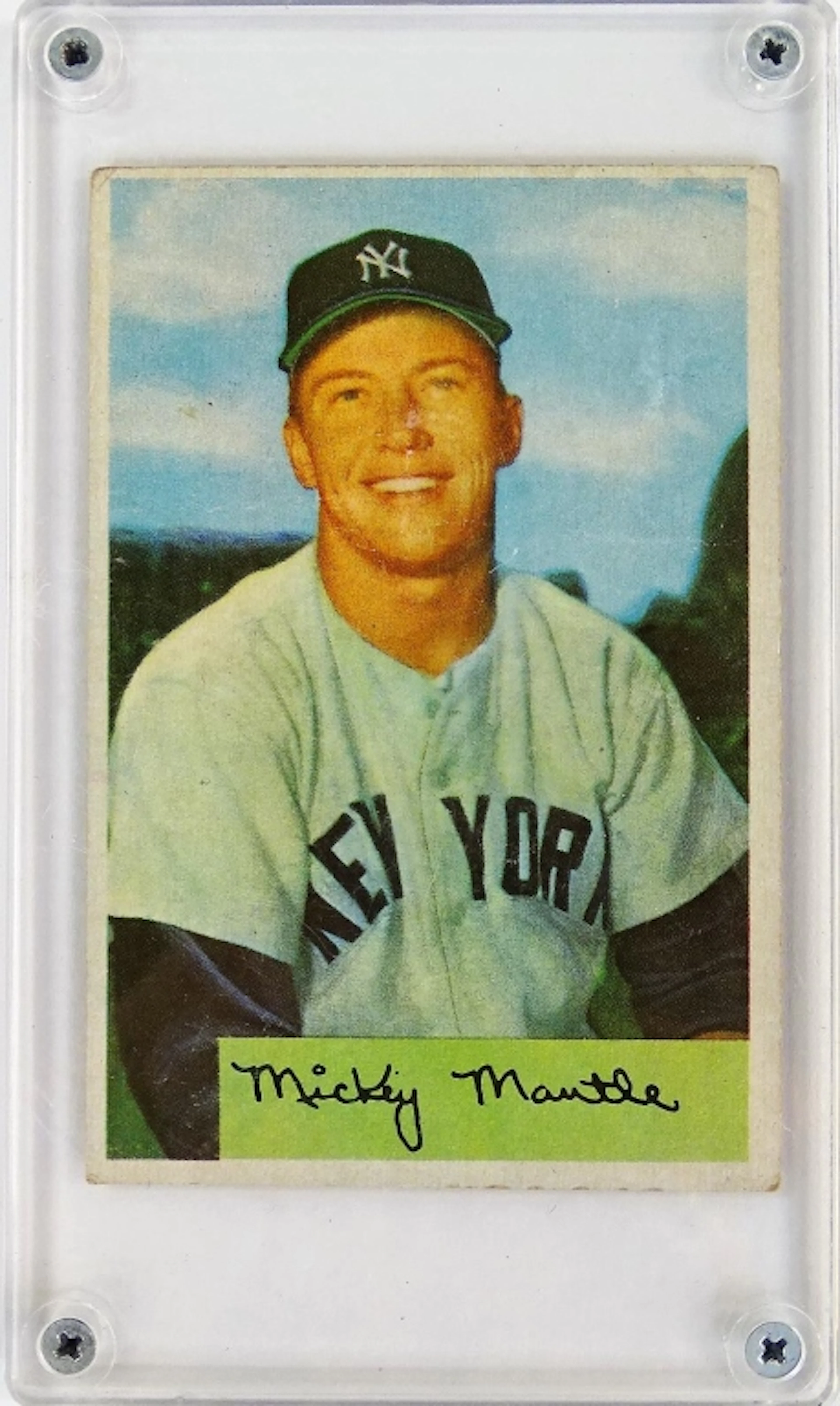 1954 BOWMAN #65 MICKEY MANTLE BASEBALL CARD