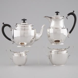 English Silver Tea and Coffee Service, William Devenport, Birmingham, 1925 -