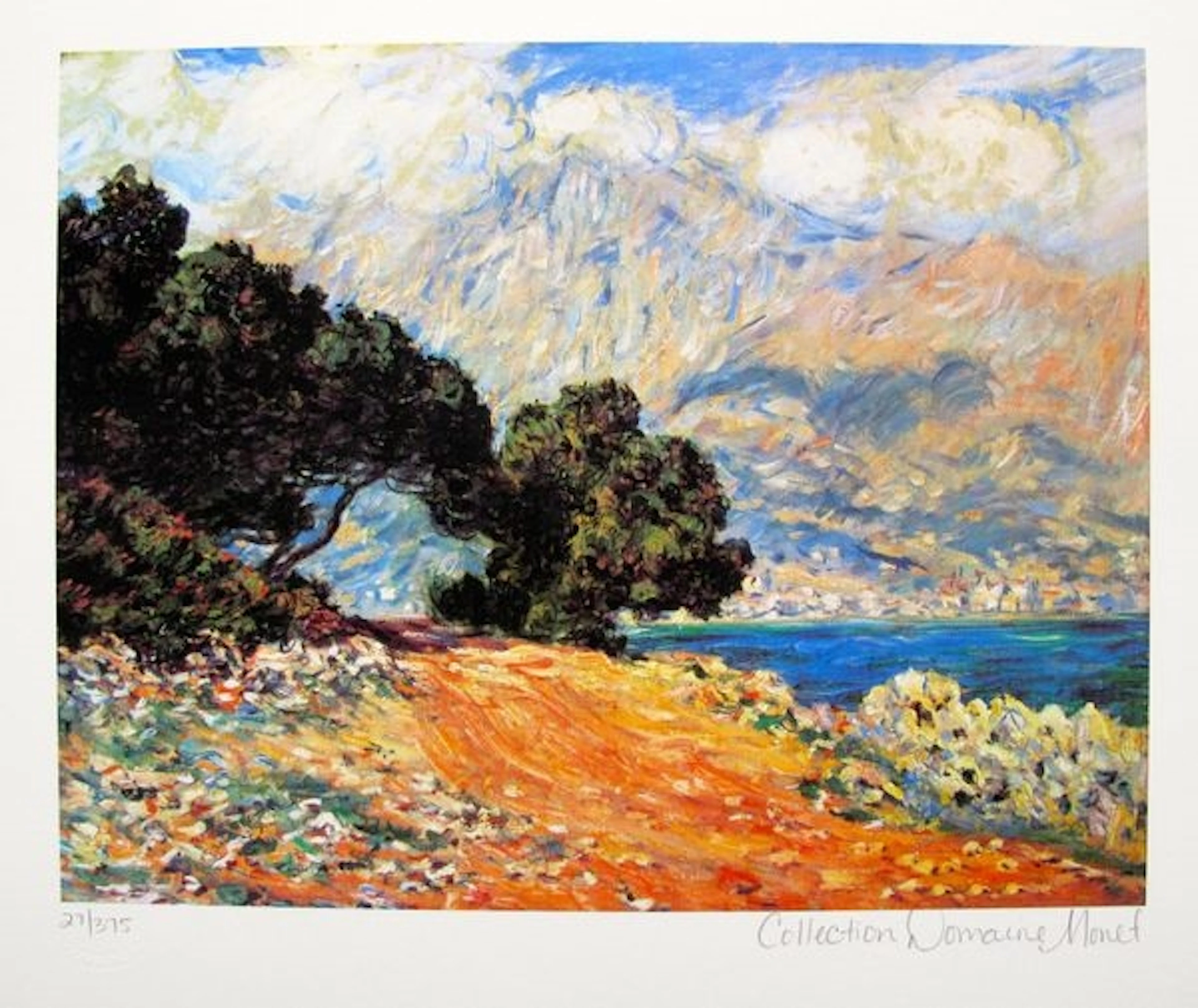 Claude Monet Cap Martin Estate Signed & Stamped Limited Edition Small Giclee