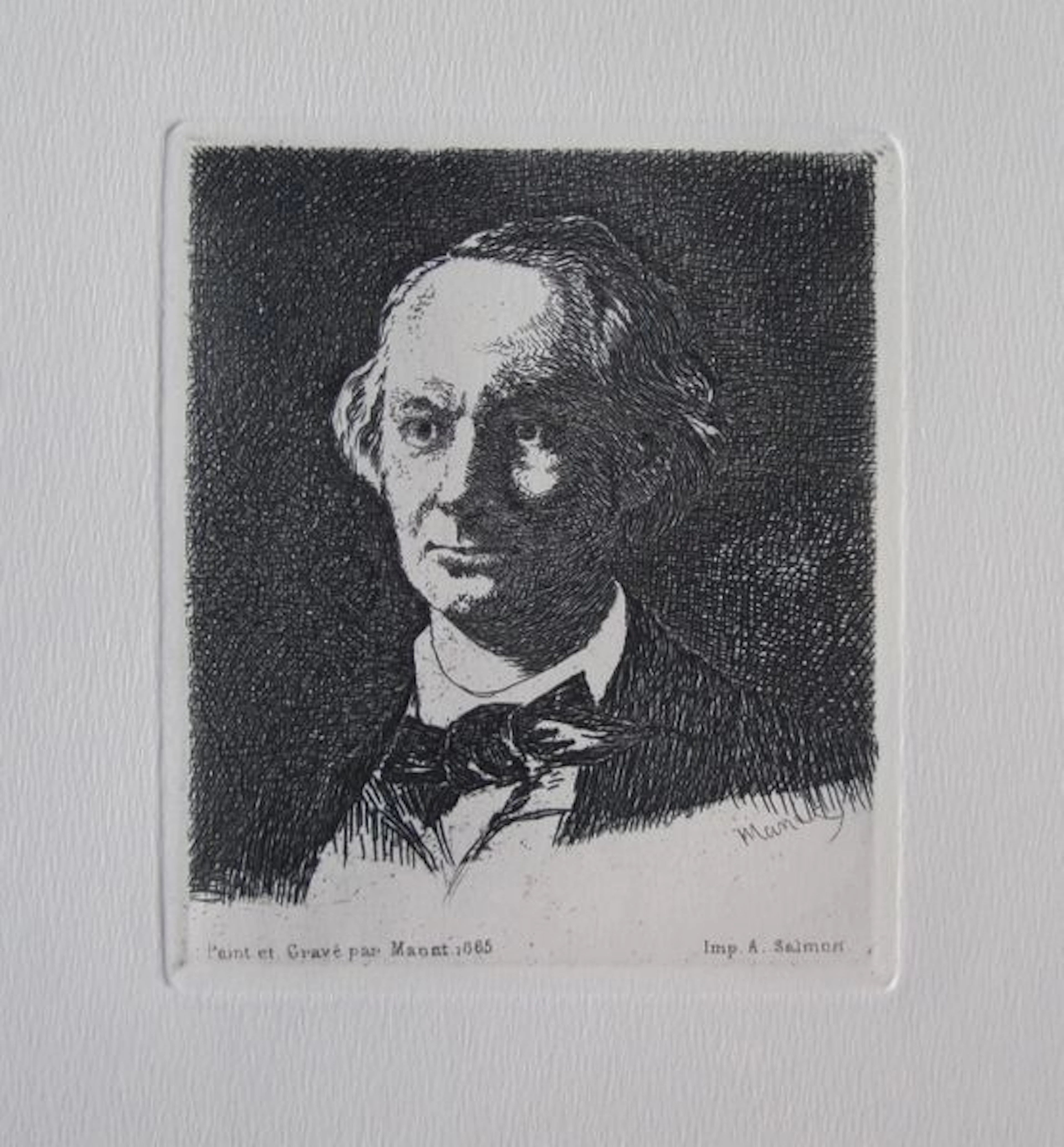 Edouard Manet Portrait Of Baudelaire Restrike Etching