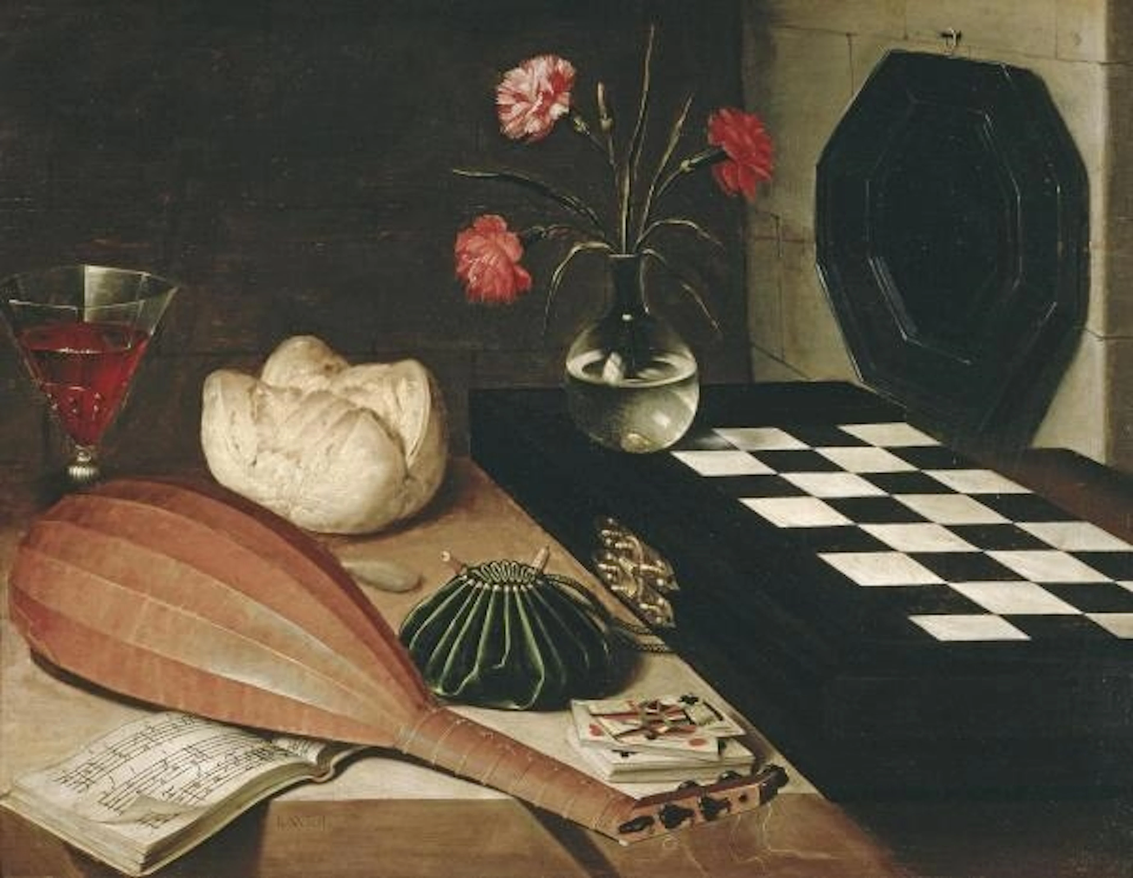Lubin Baugin - Still Life With A Chess-board