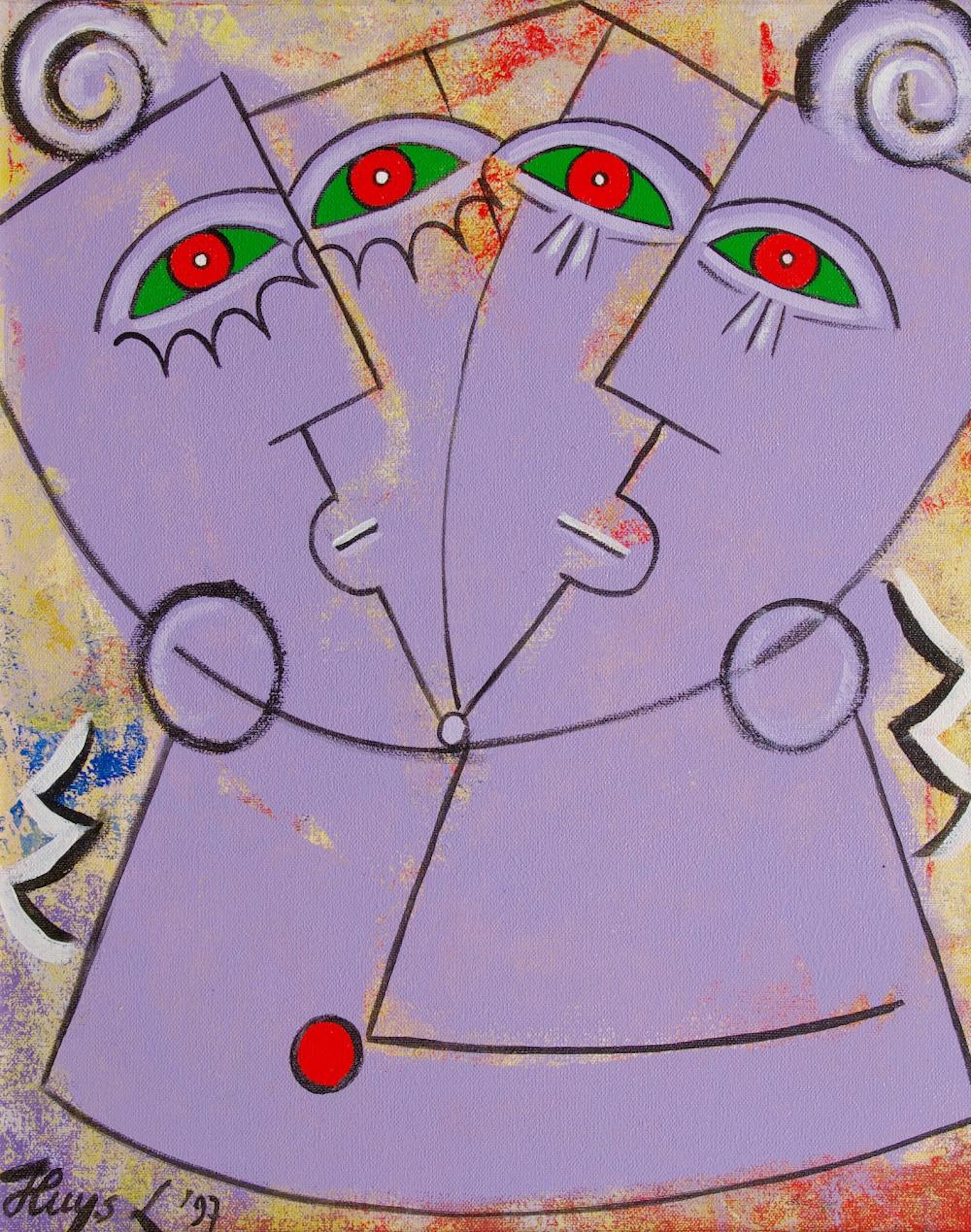 LUDO HUYS (1947-2007) Visages, 1997