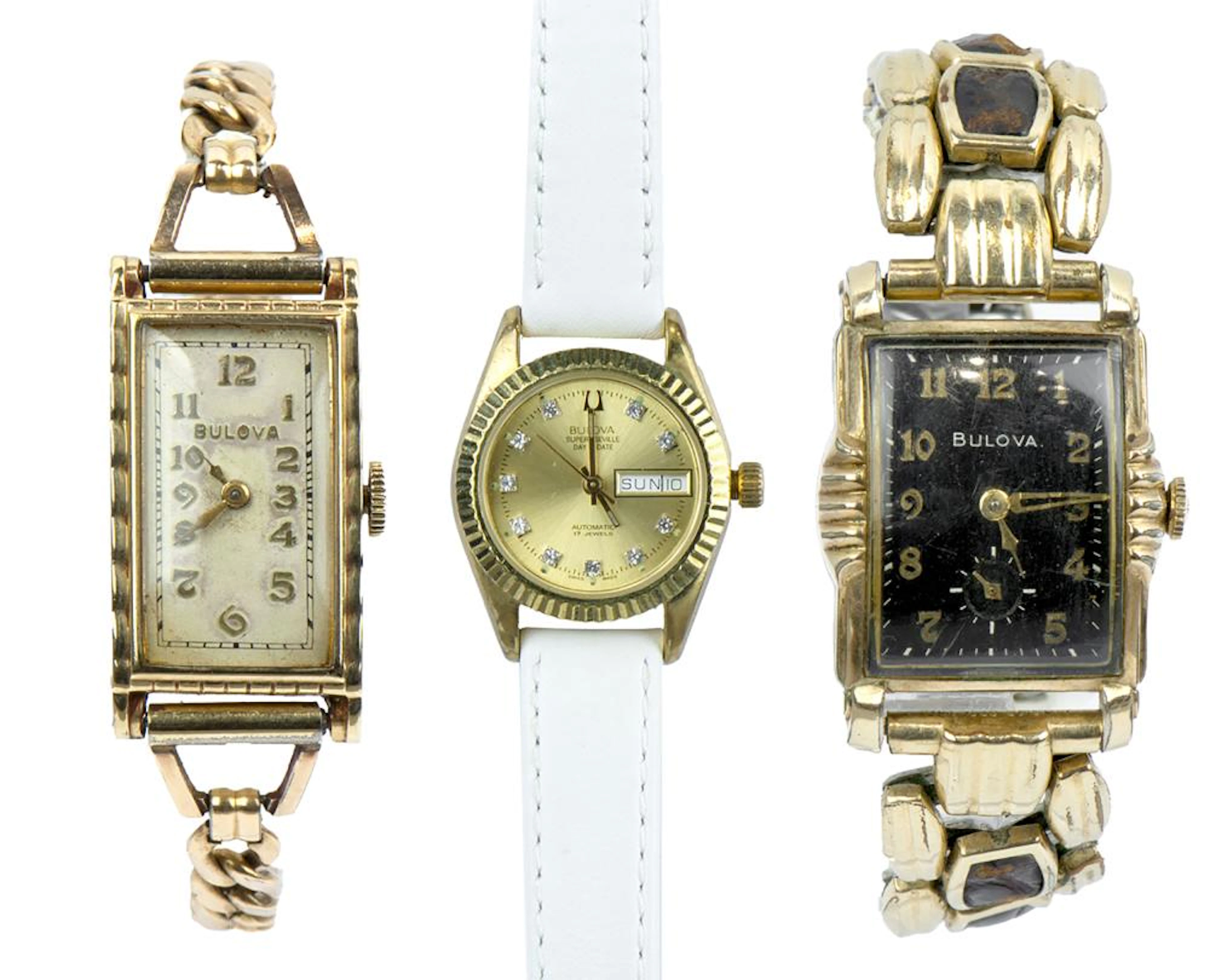BULOVA Lot de trois montres dame Une montre "Super...