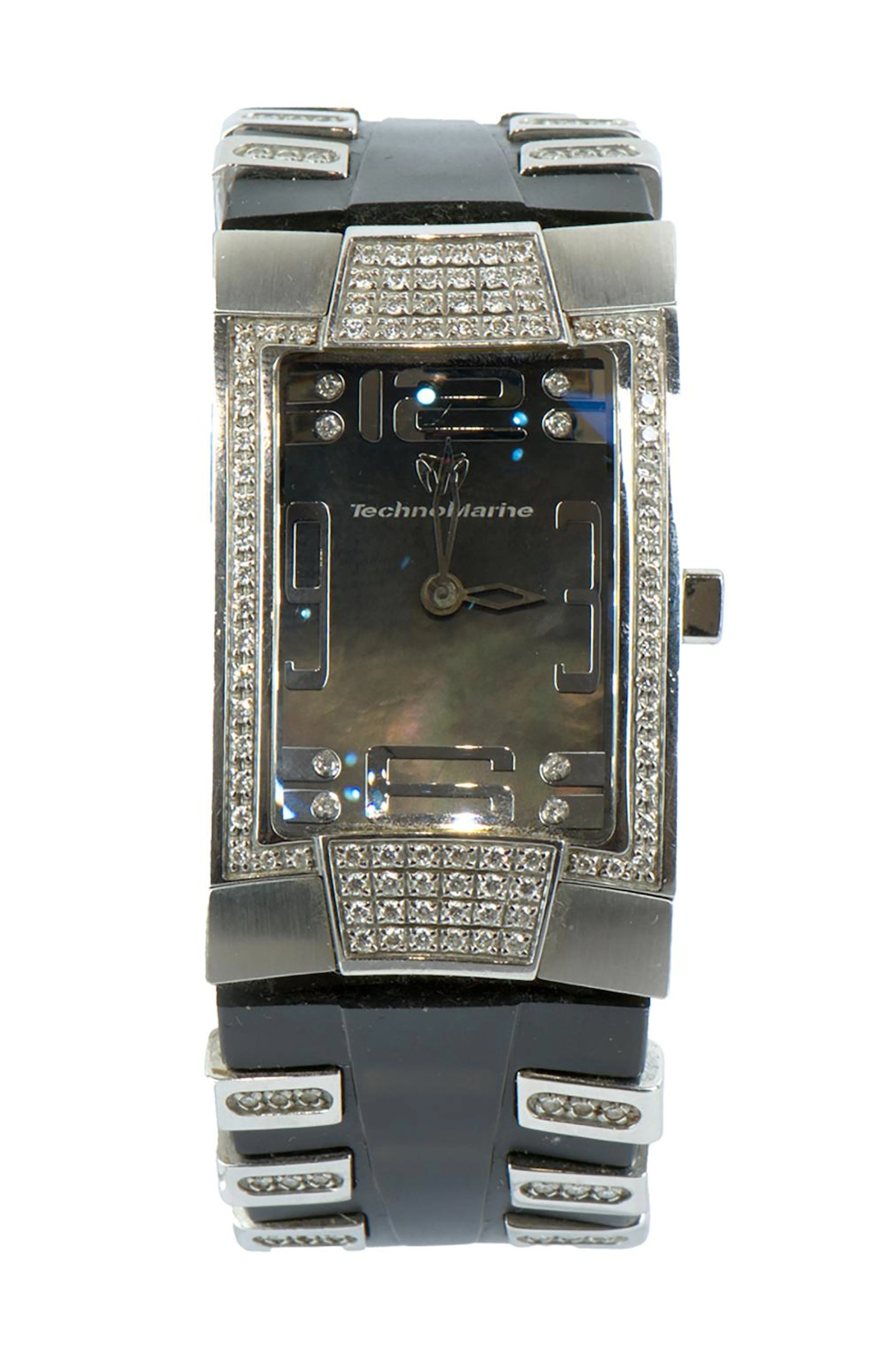TECHNOMARINE Modèle " Technosquare " Montre dame de forme tonneau en acier,