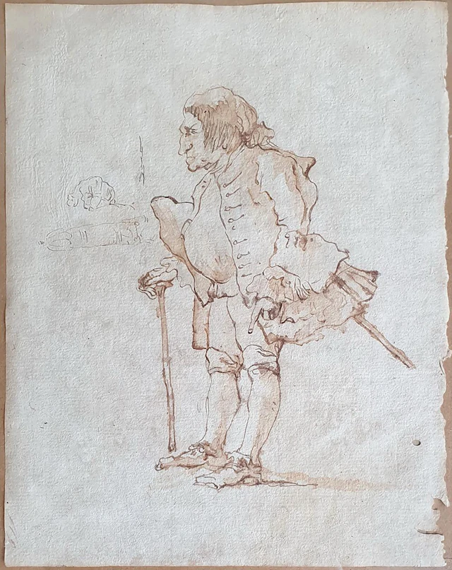 PIER LEONE GHEZZI (1674-1755) Caricature d'un aristocrate