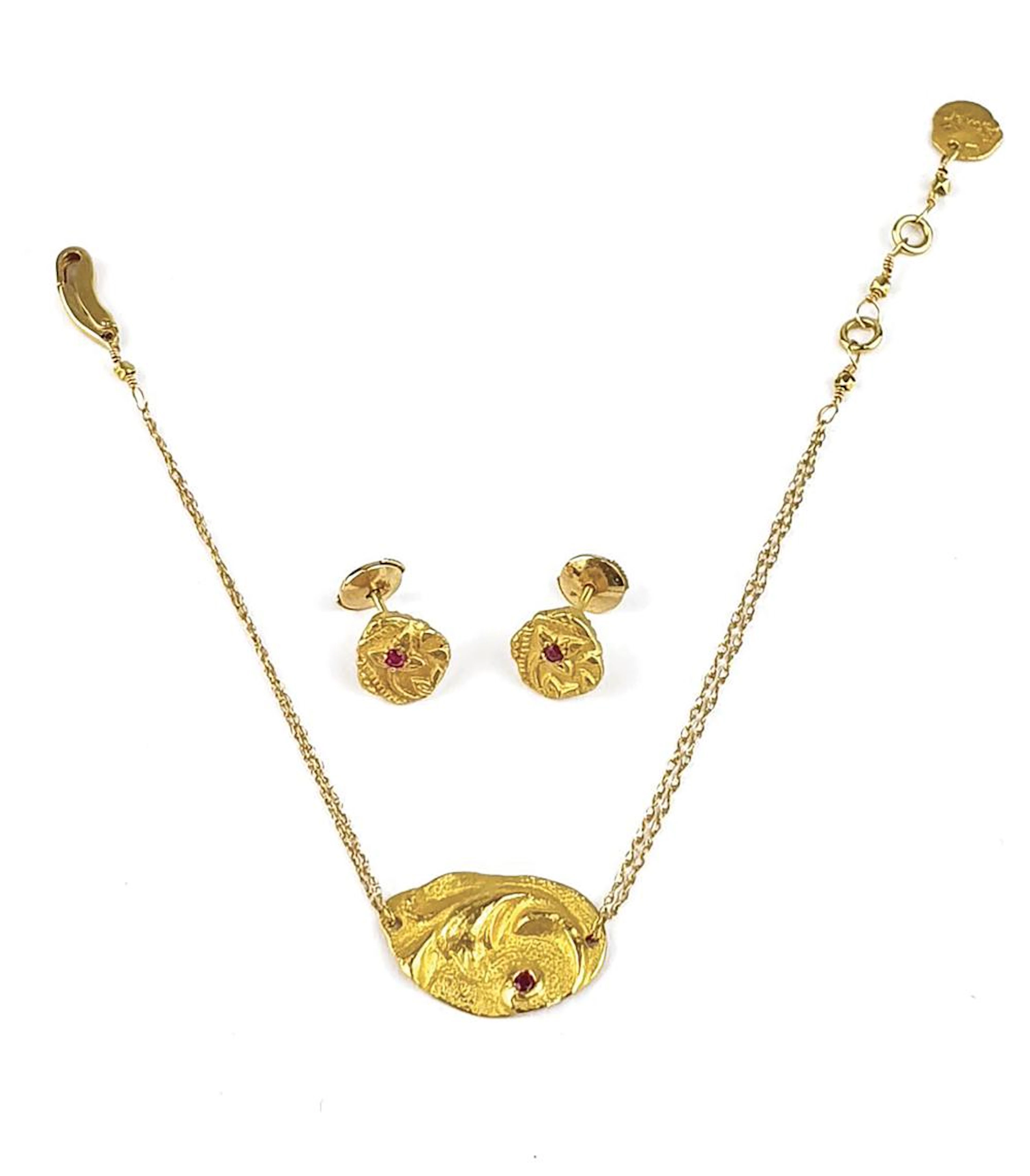 BRACELET ET PAIRE DE PUCES D'OREILLES
