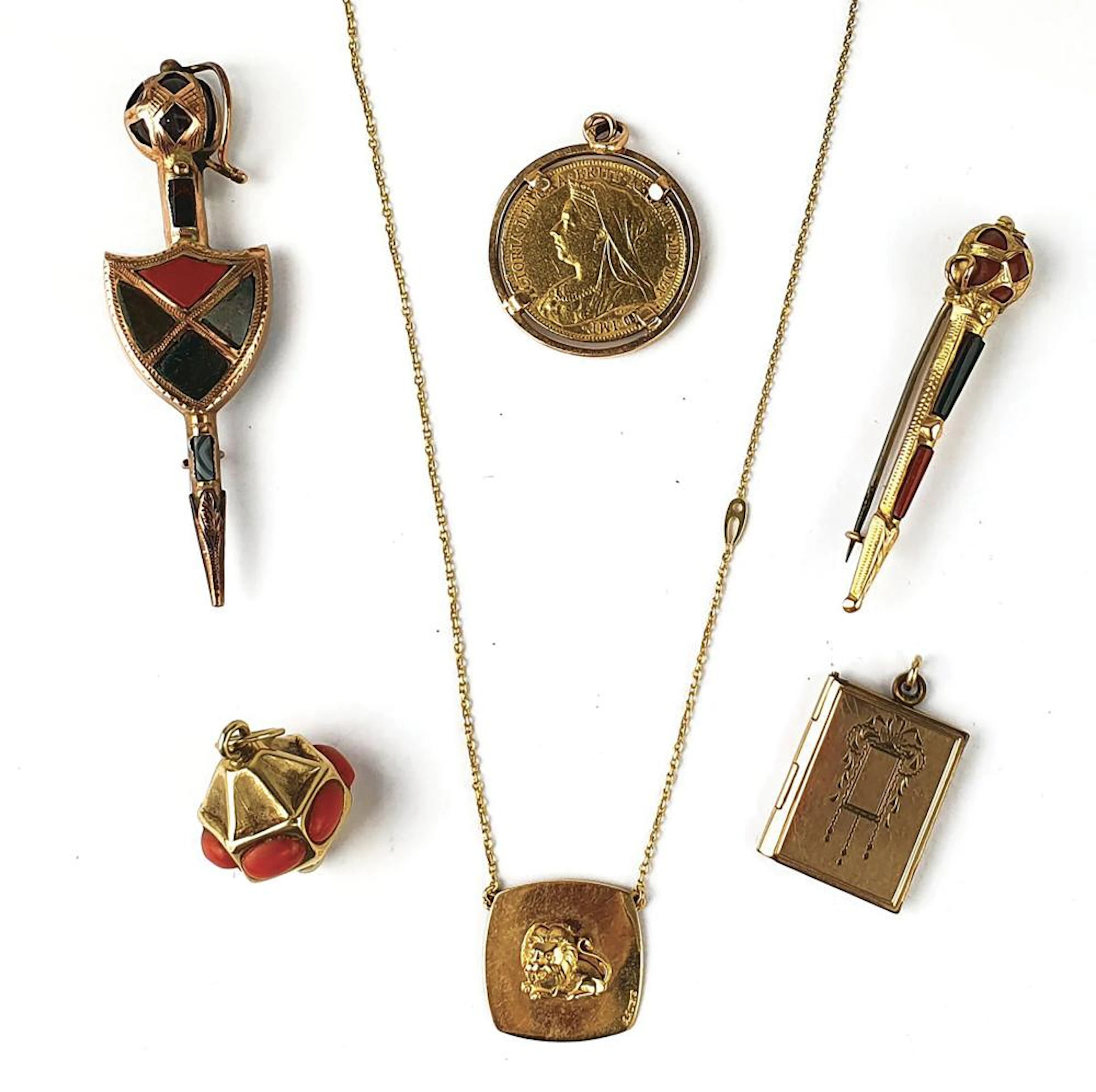 ENSEMBLE DE 5 PENDENTIFS