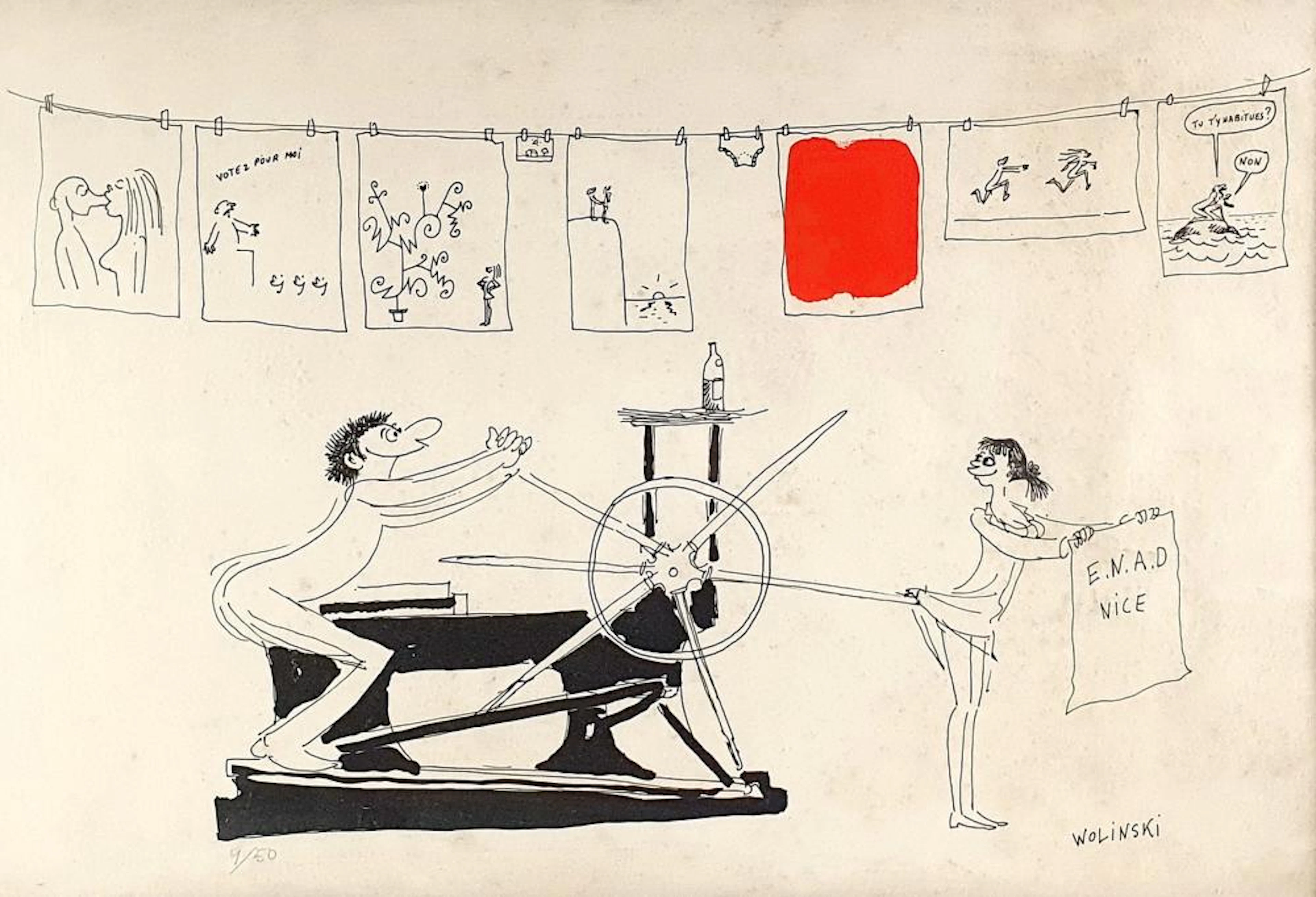 GEORGES WOLINSKI (1934-2015) E.N.A.D. Nice