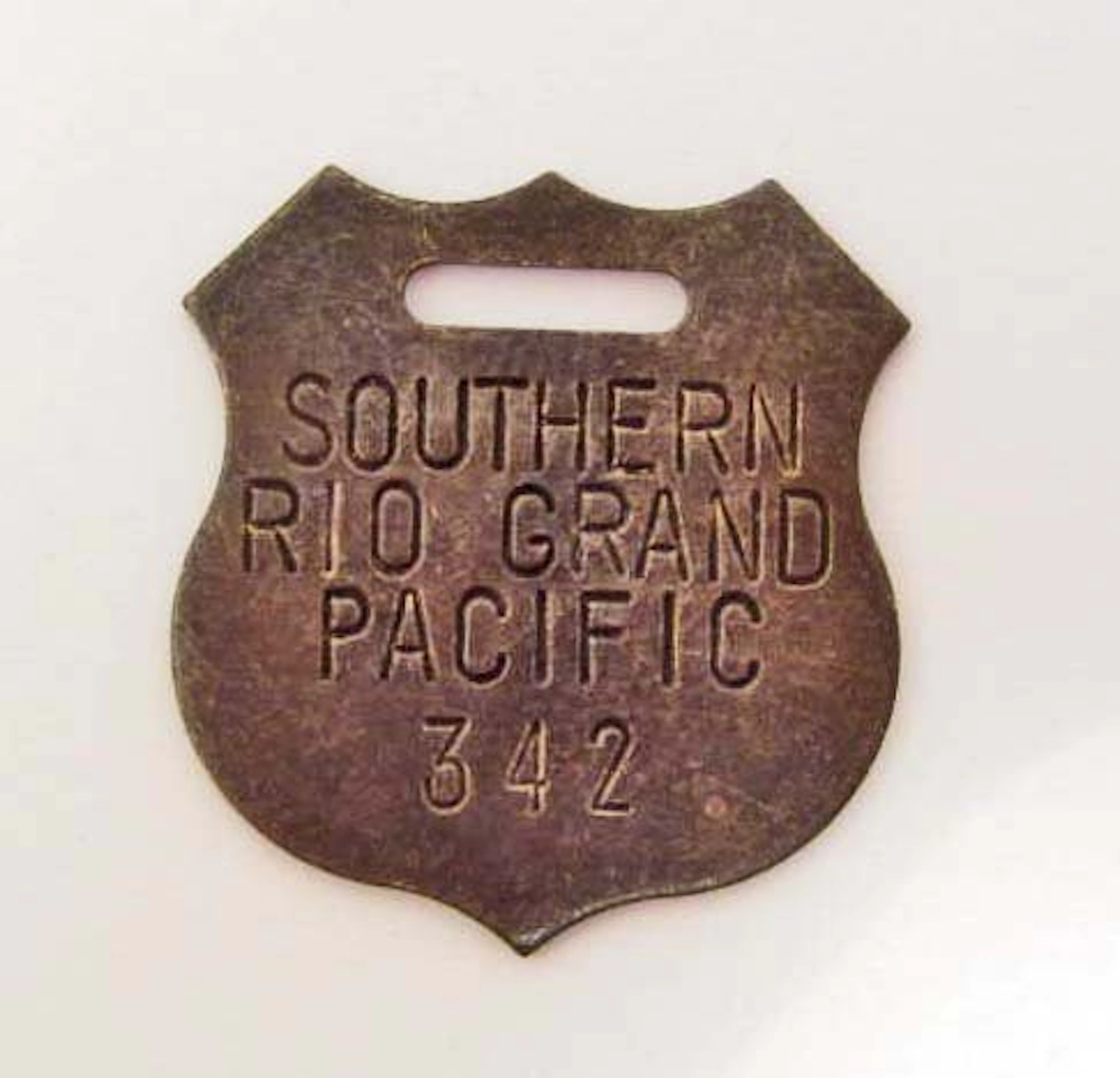 Southern pacific rio grand railroad gun tag / watch fob