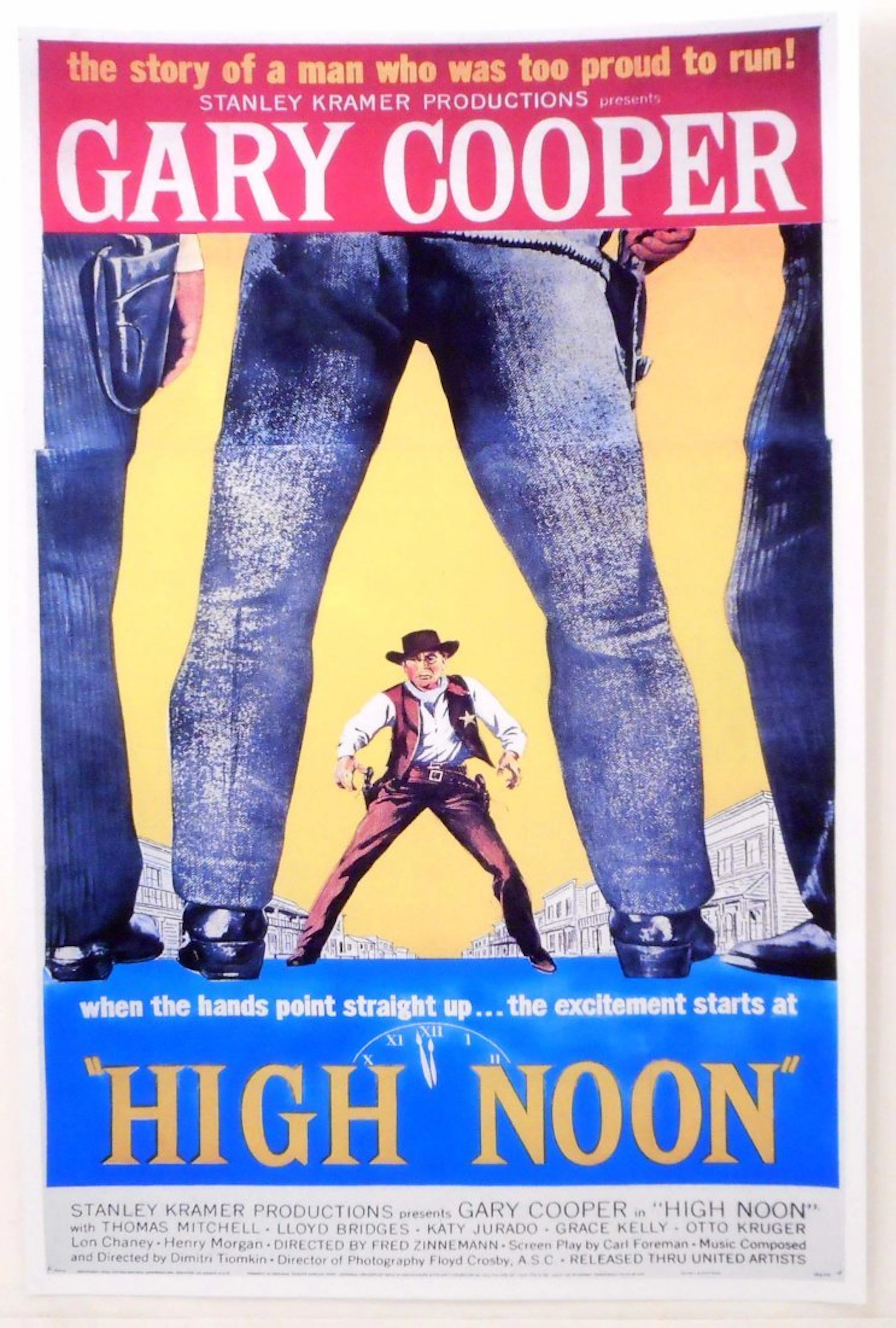 High noon gary cooper movie poster print approx 11" x