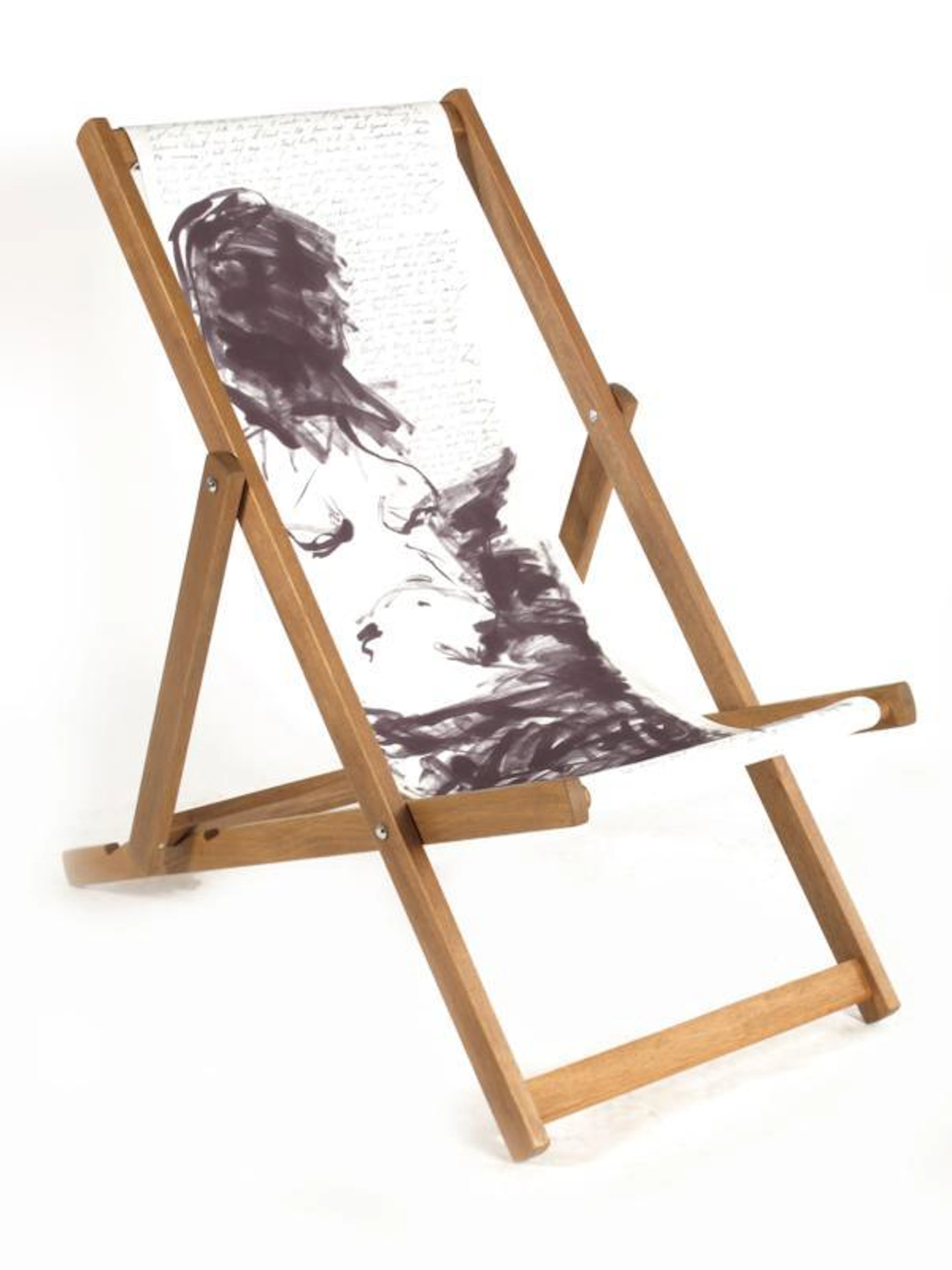 A limited edition deck chair designed by Tracey Emin