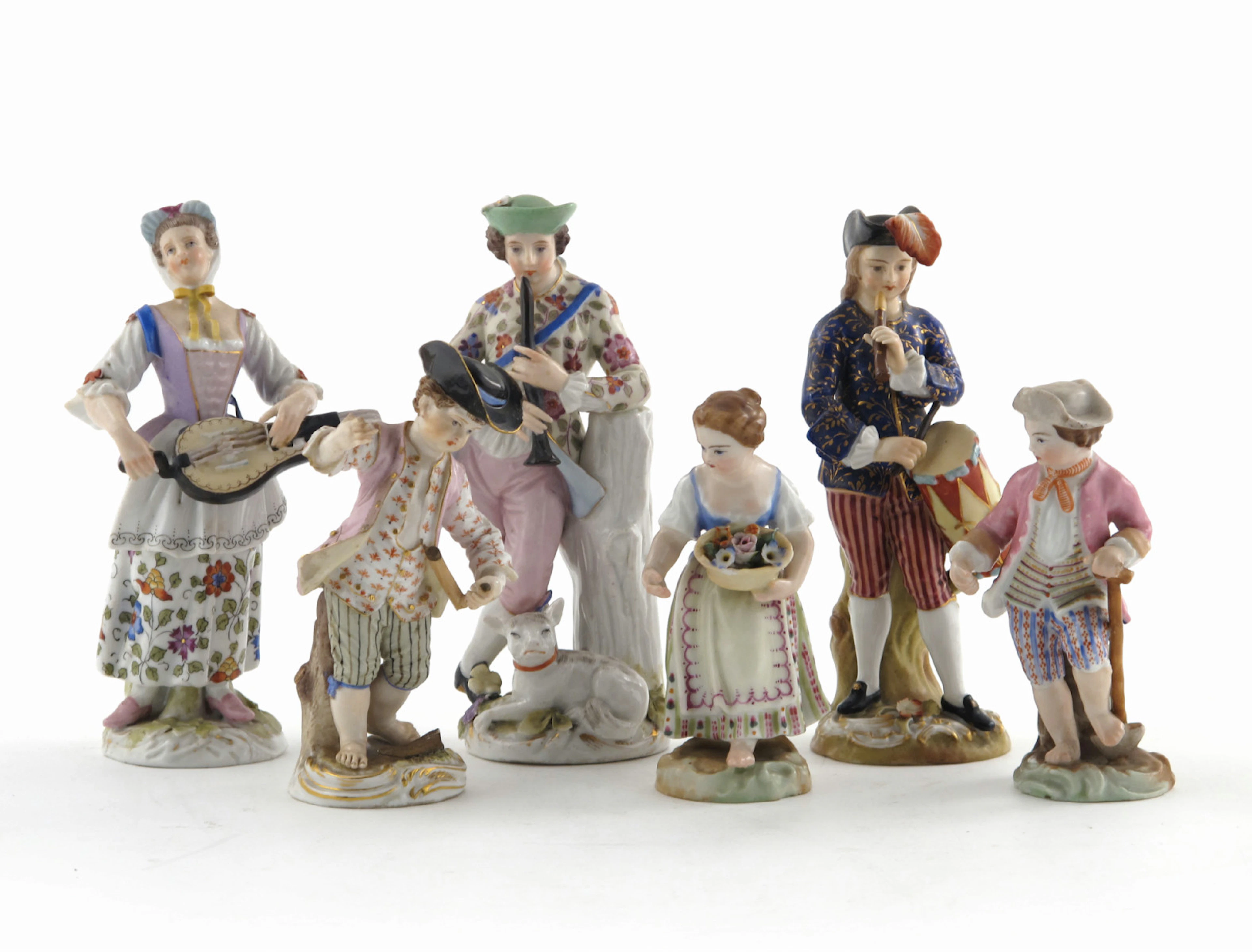 Six Continental porcelain figures 19th/20th century