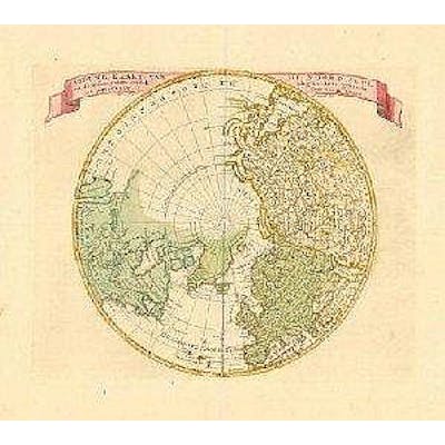 Isaac Tirion North Pole 1735 Nieuwe Kaart van de Noord...