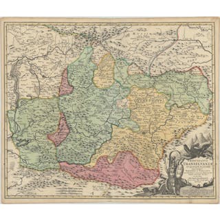 (Map - Romania) Principatus Transilvaniae in Quinque...