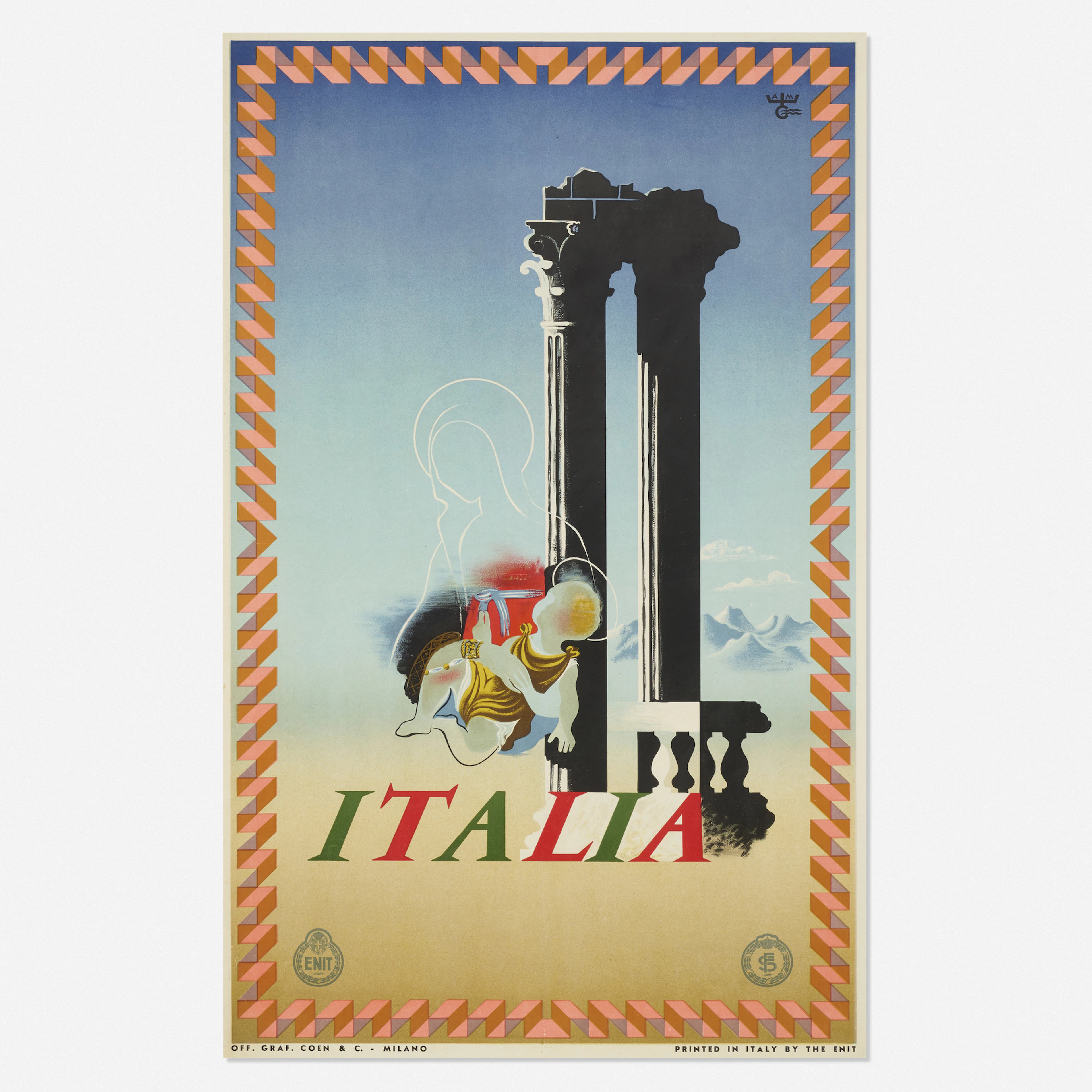 Italia – Cassandre (Adolphe Jean-Marie Mouron)