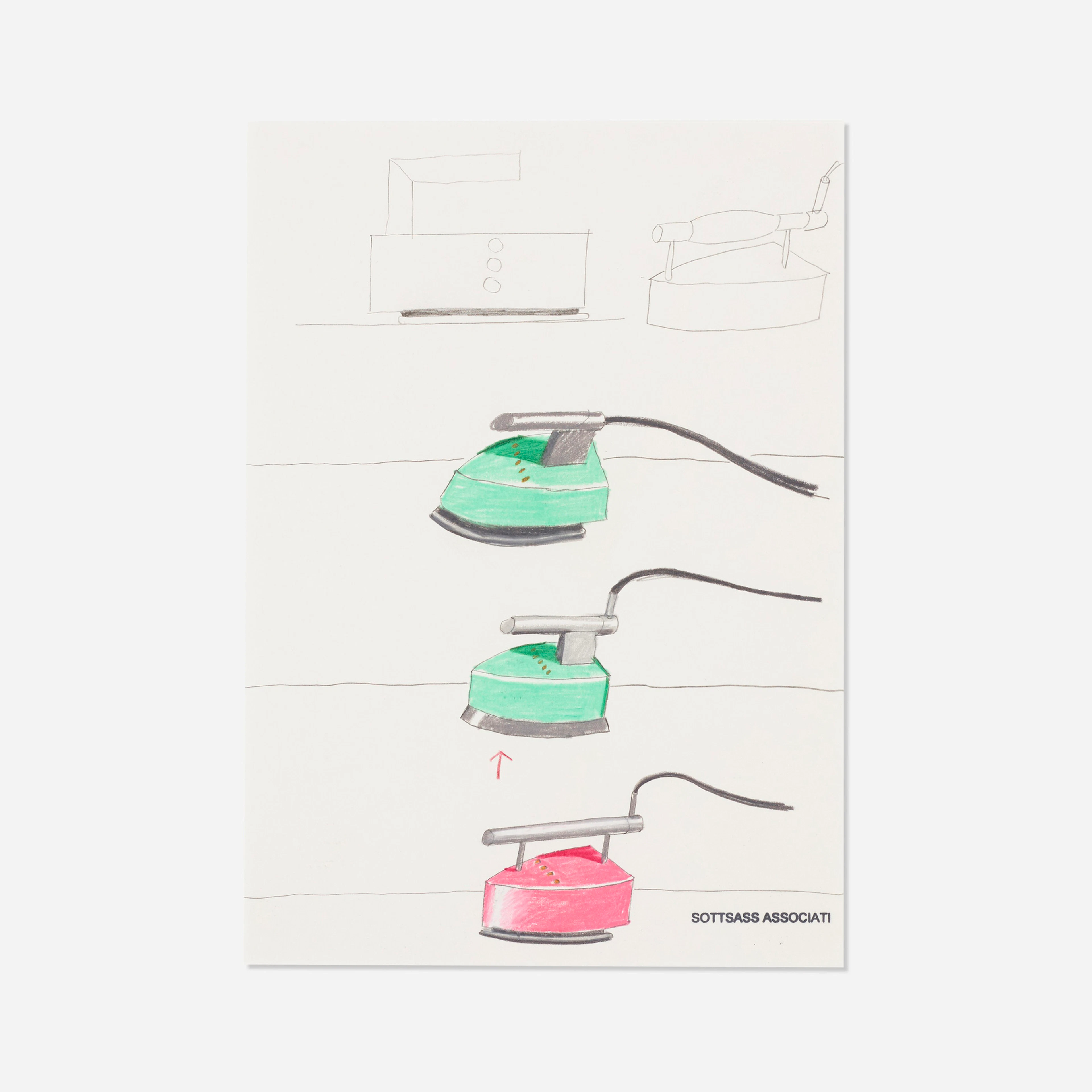 Drawing for Sottsass Associati – Ettore Sottsass