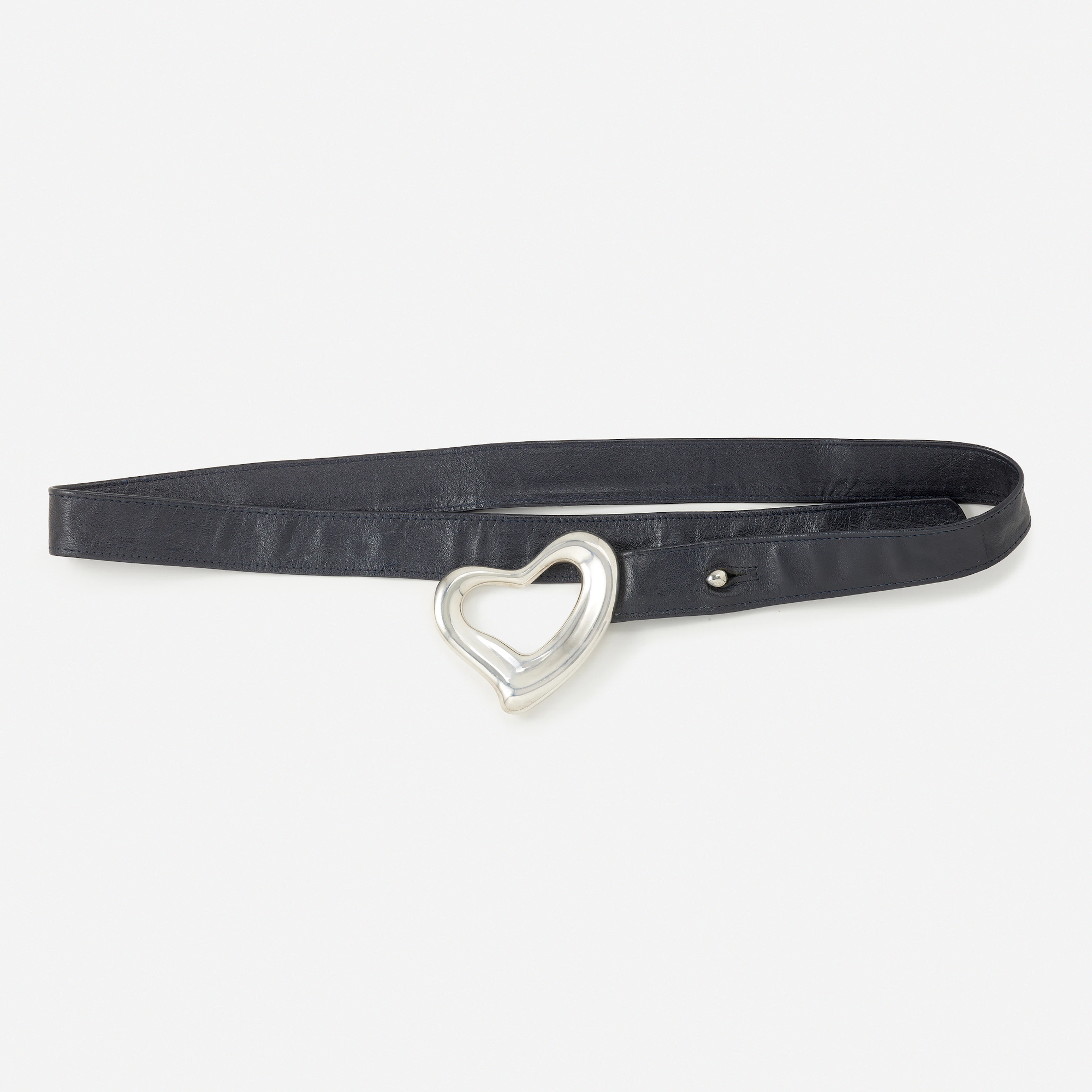 Leather and sterling silver heart belt buckle – Elsa Peretti for Tiffany & Co.