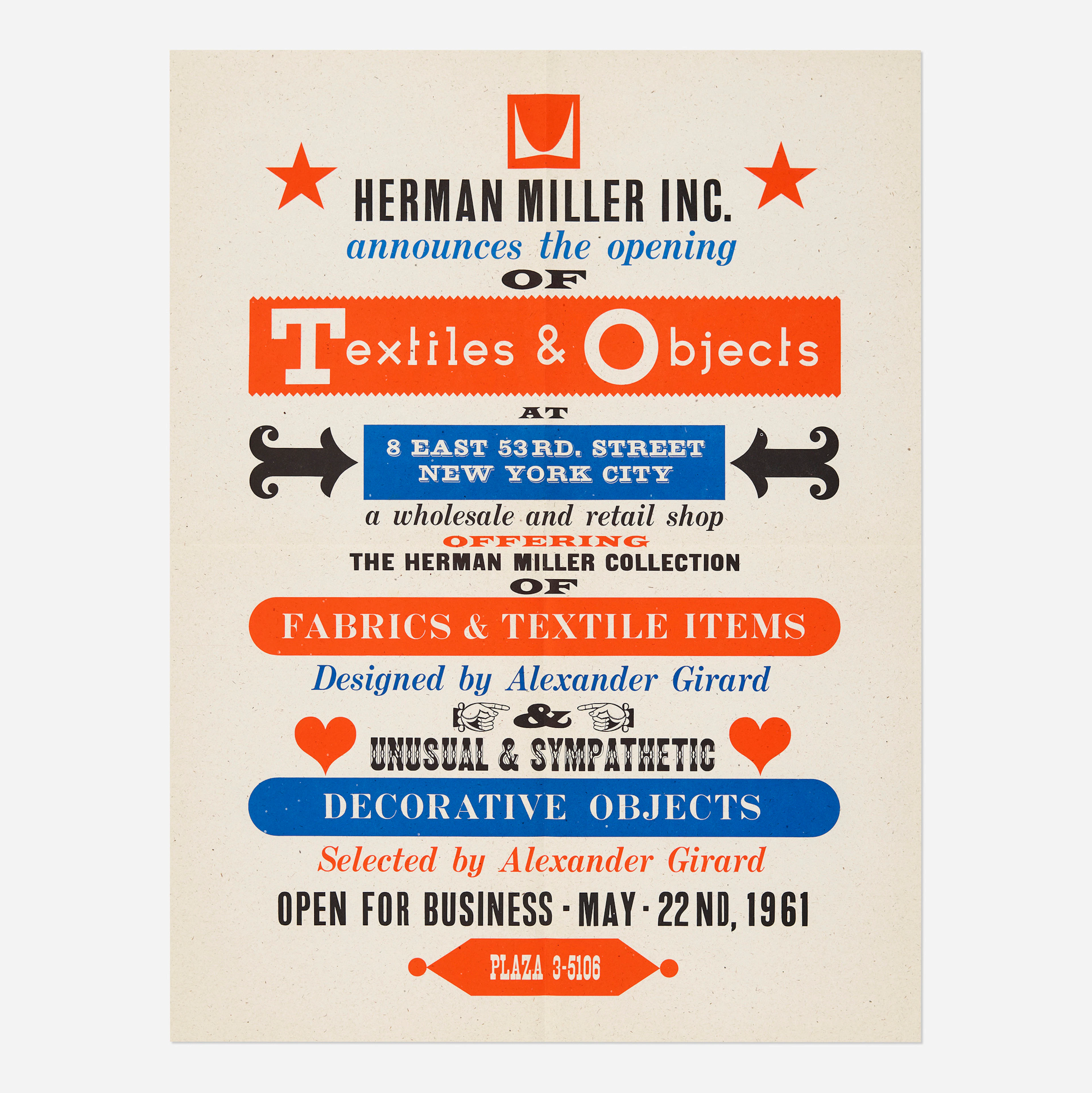 Poster for Textile & Objects – Alexander Girard