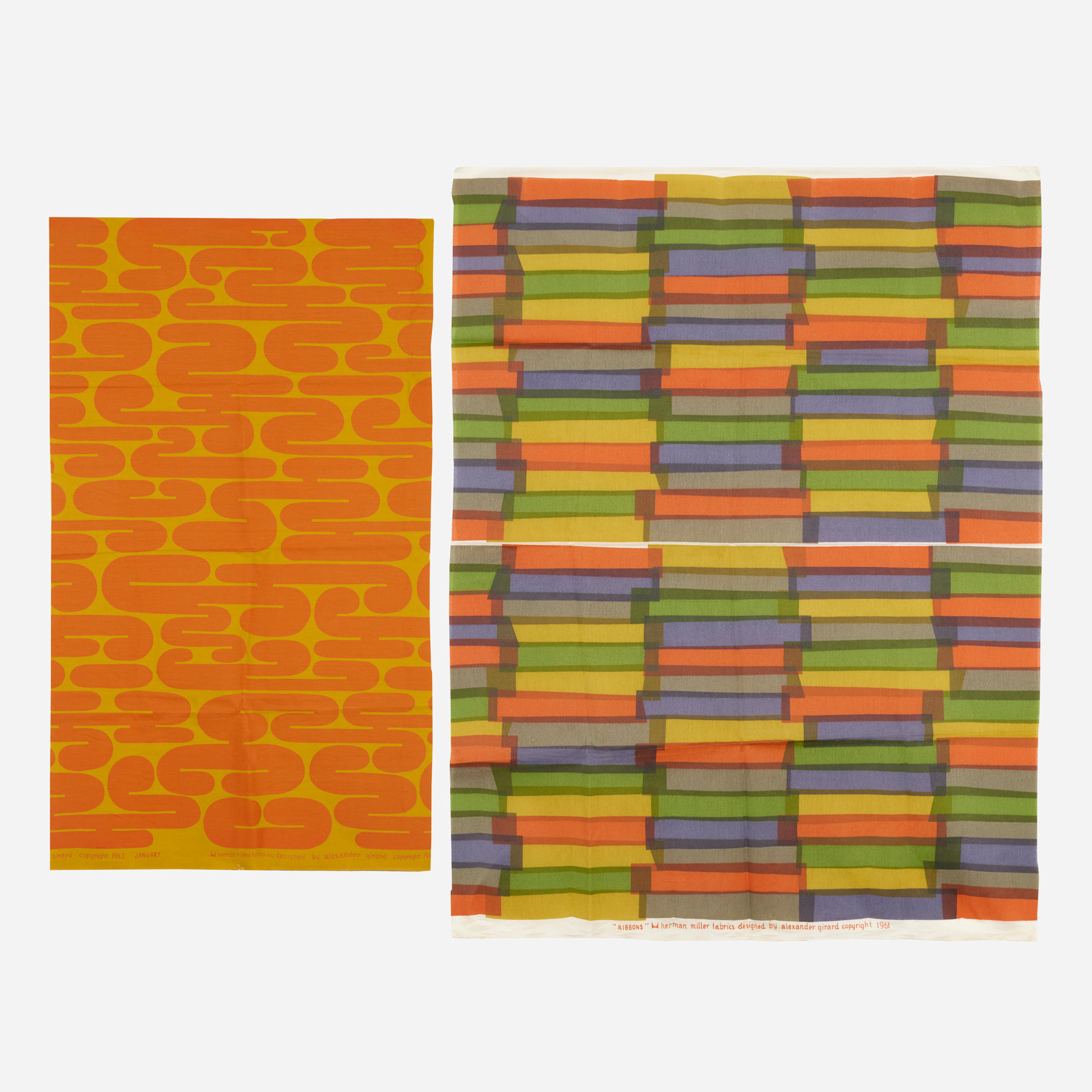 January; Ribbons (two fabrics) – Alexander Girard