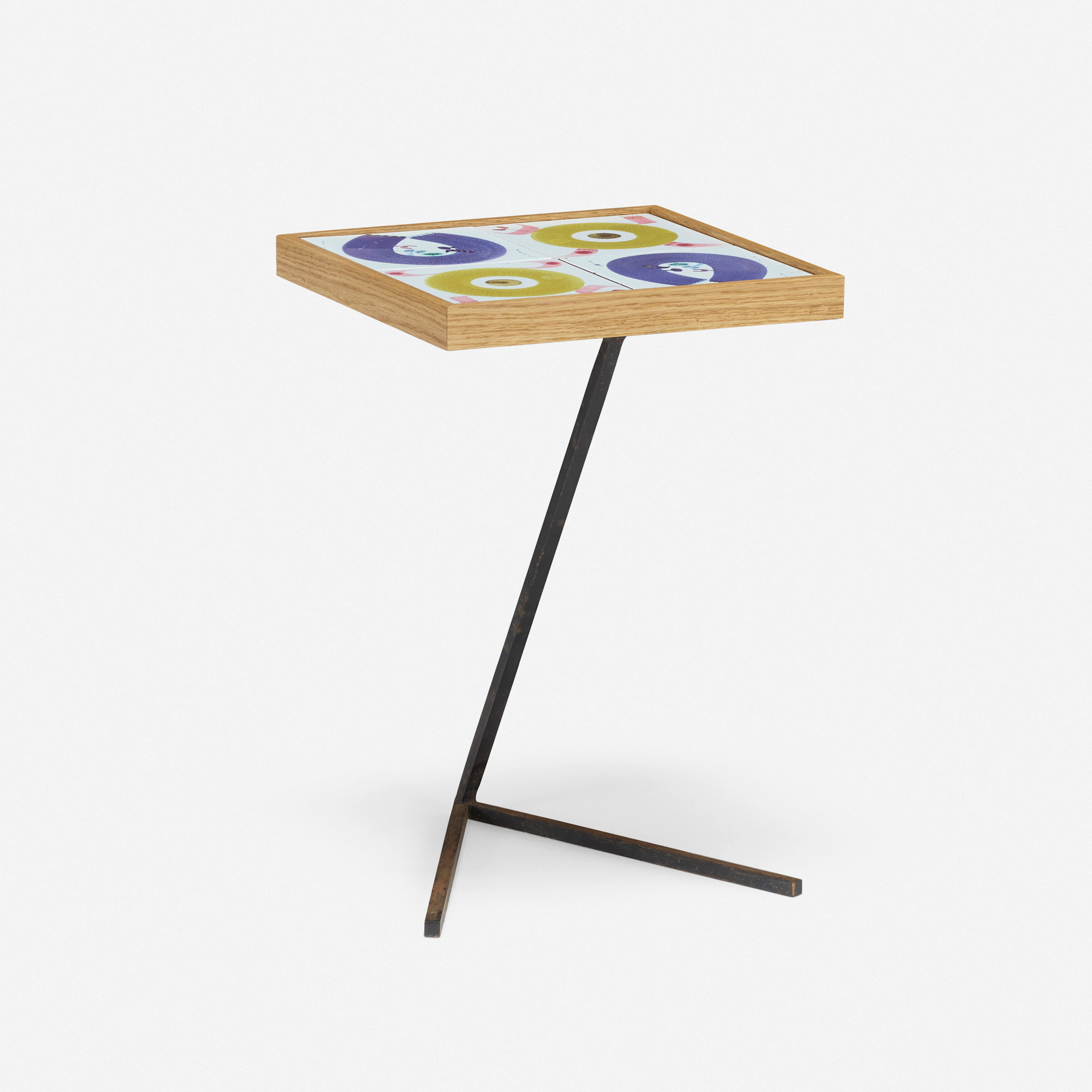 Occasional table with Stig Lindberg tile top – Modern