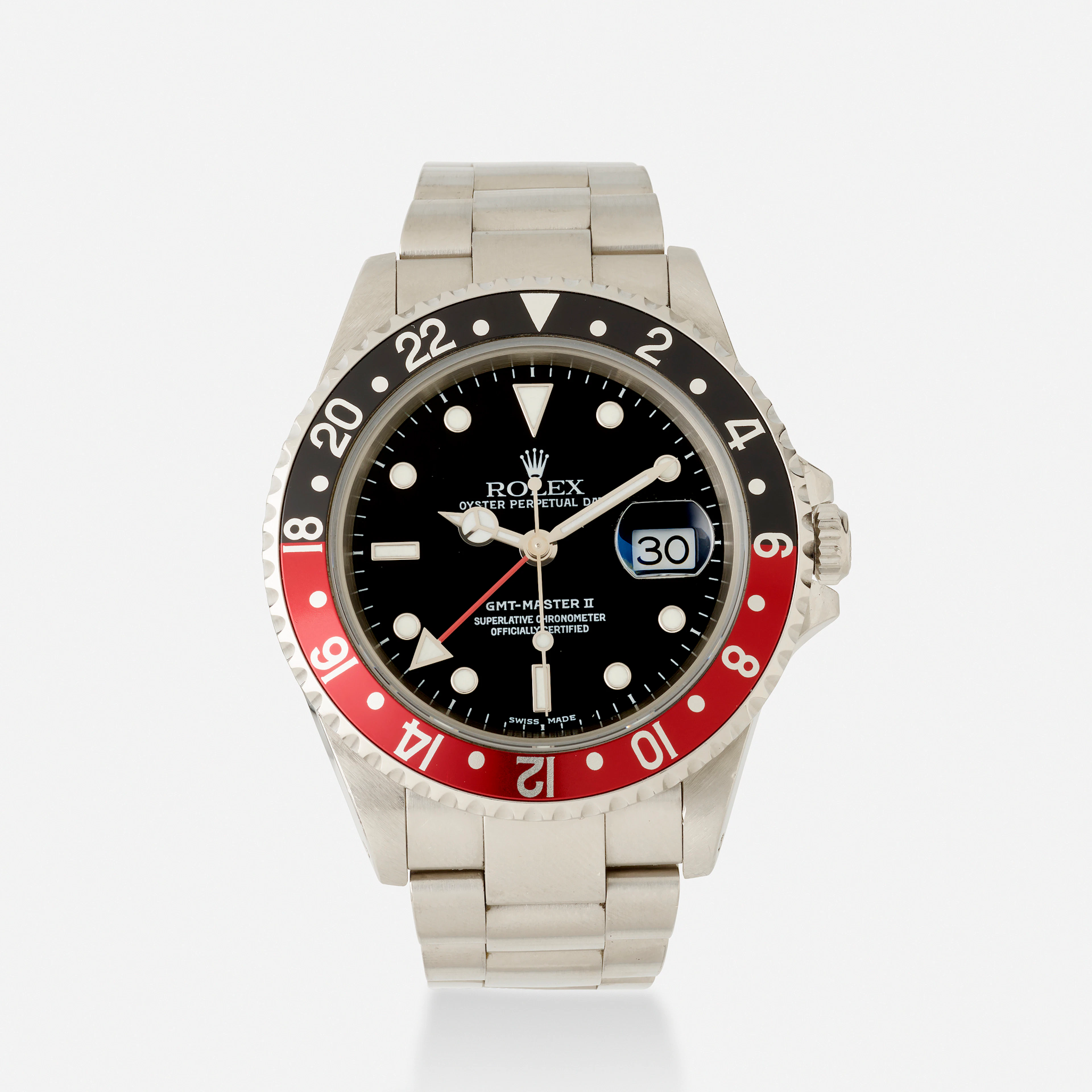 'GMT Master II Coke' stainless steel wristwatch, Ref. 16710 – Rolex