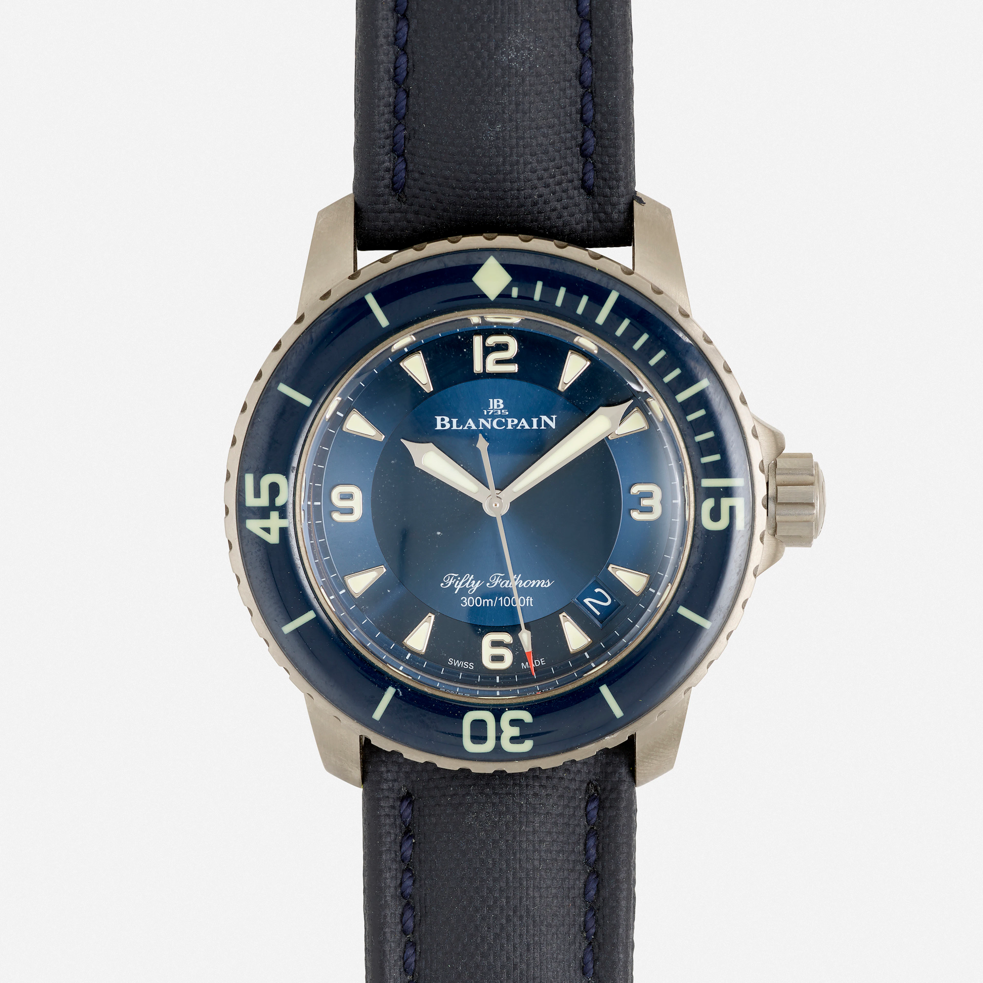 'Fifty Fathoms' titanium wristwatch, Ref. 5015-1240 – Blancpain