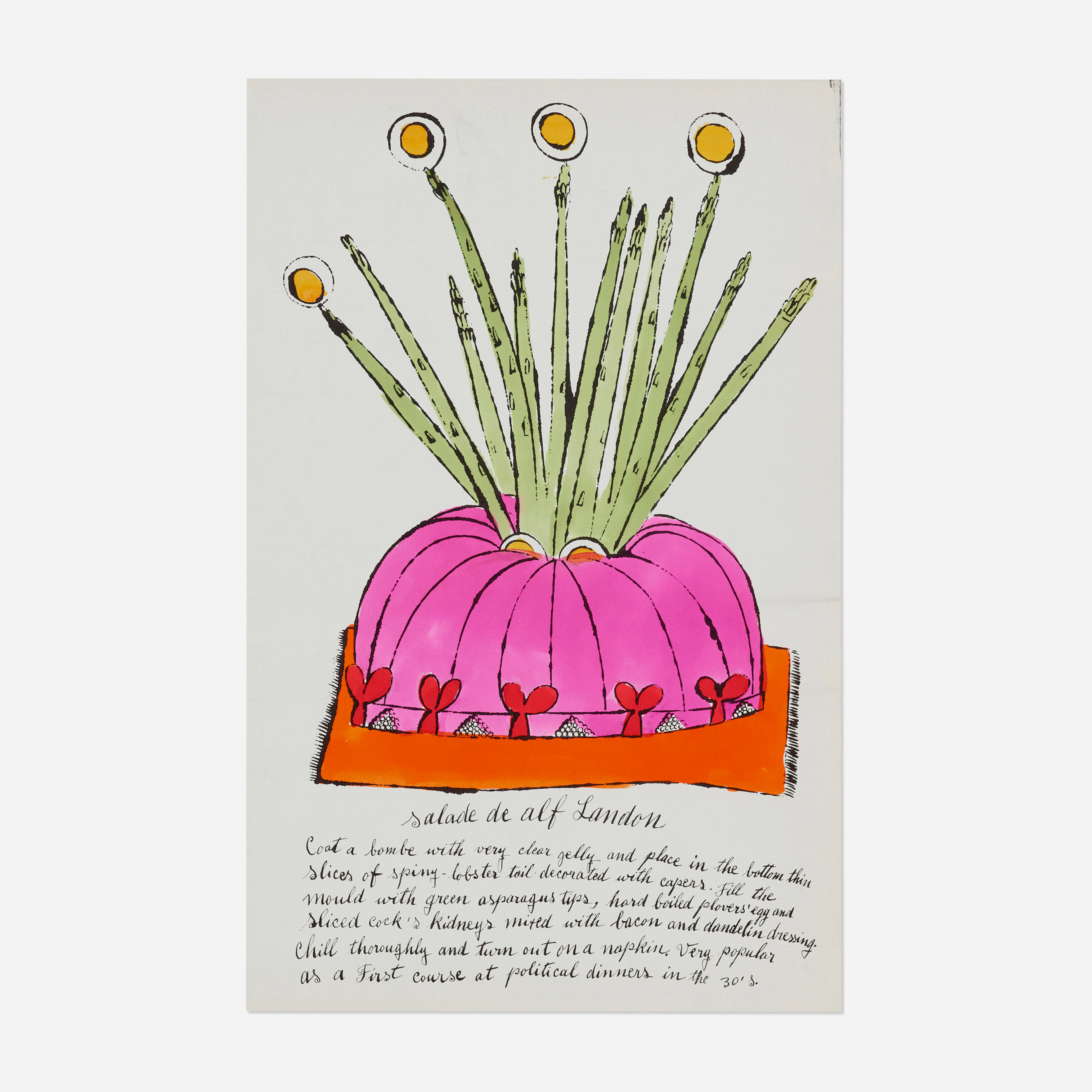 Salade de Alf Landon (from the Wild Raspberries portfolio) – Andy Warhol