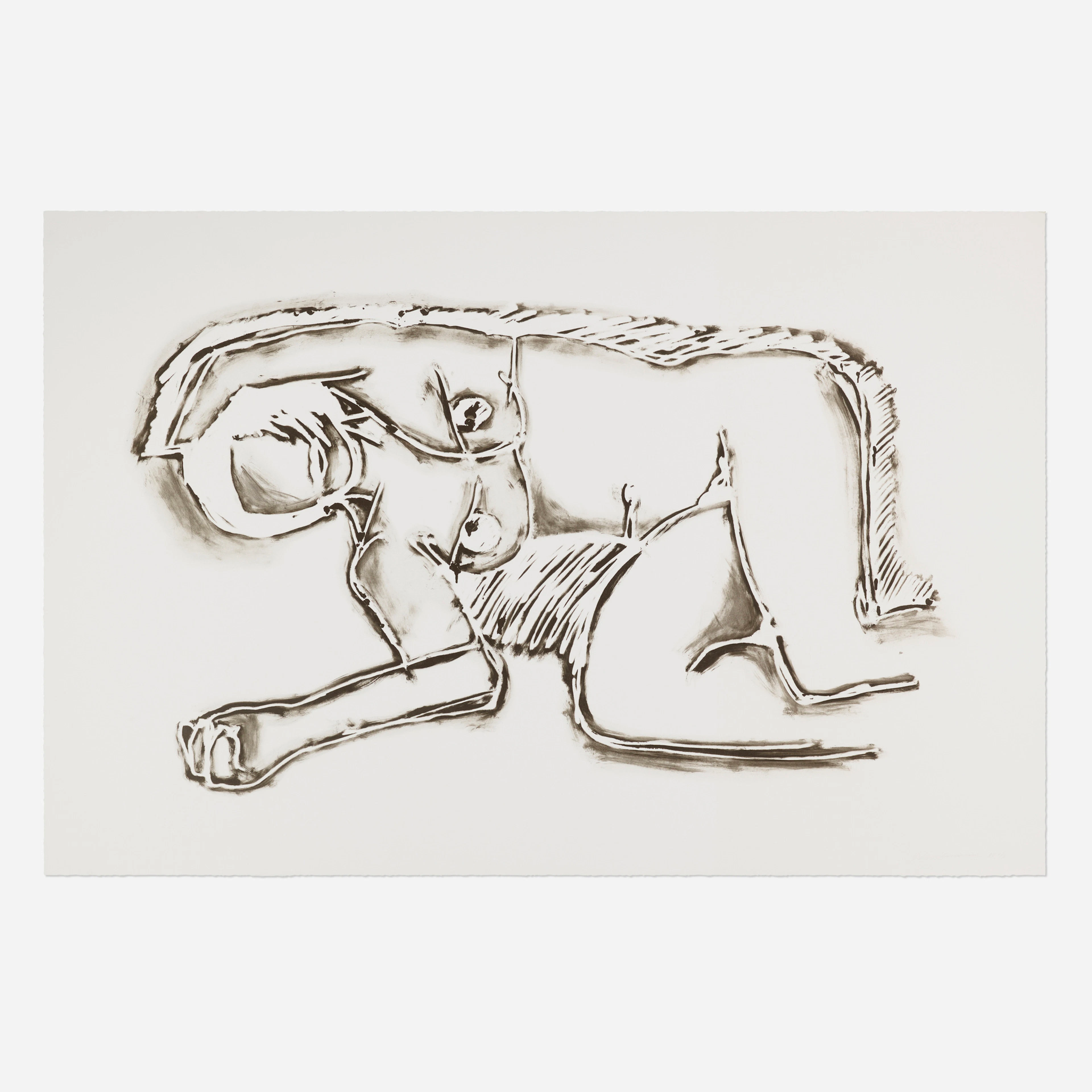 Monica Lying on Her Side with Scribble – Tom Wesselmann