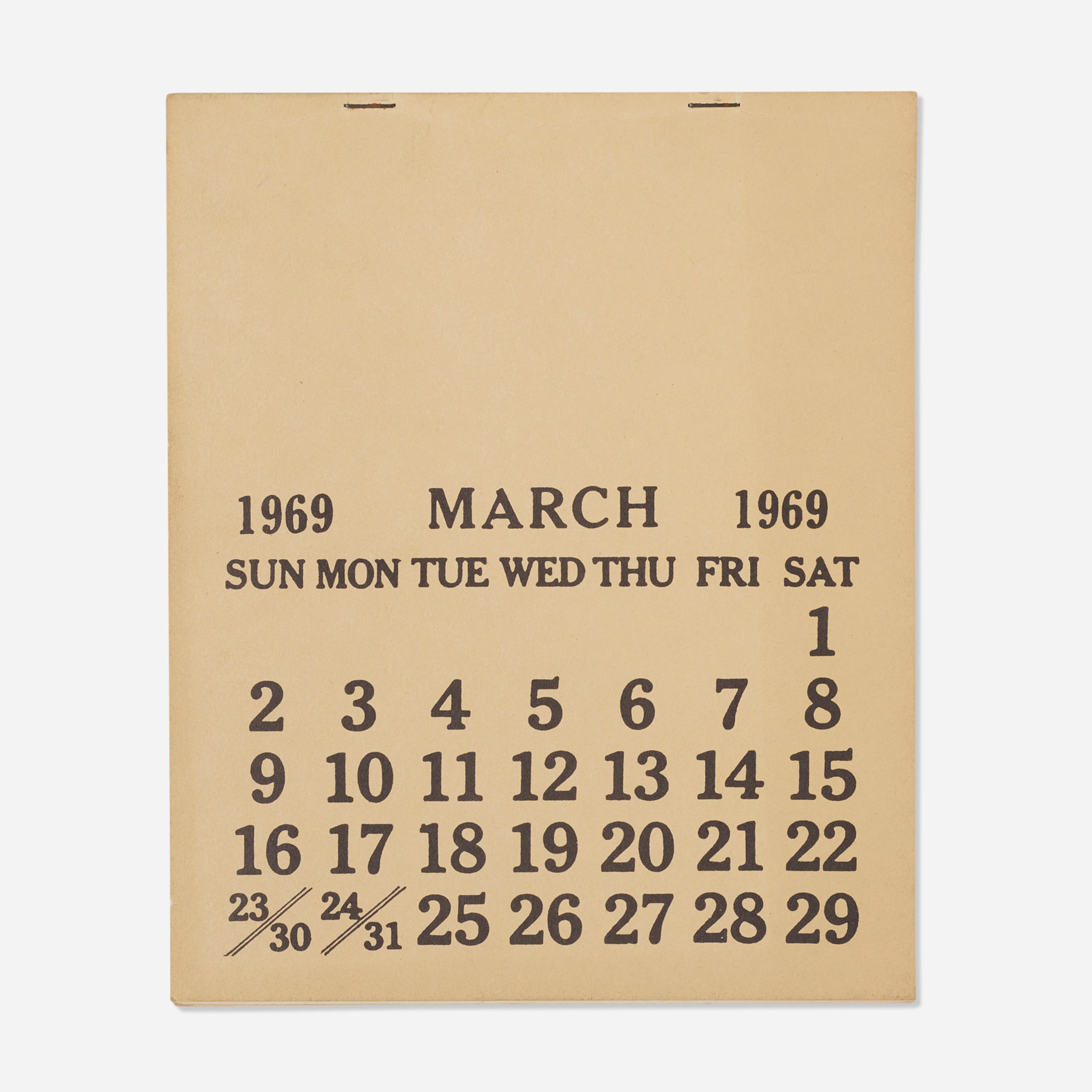 One Month (March 1-31, 1969) – Seth Siegelaub