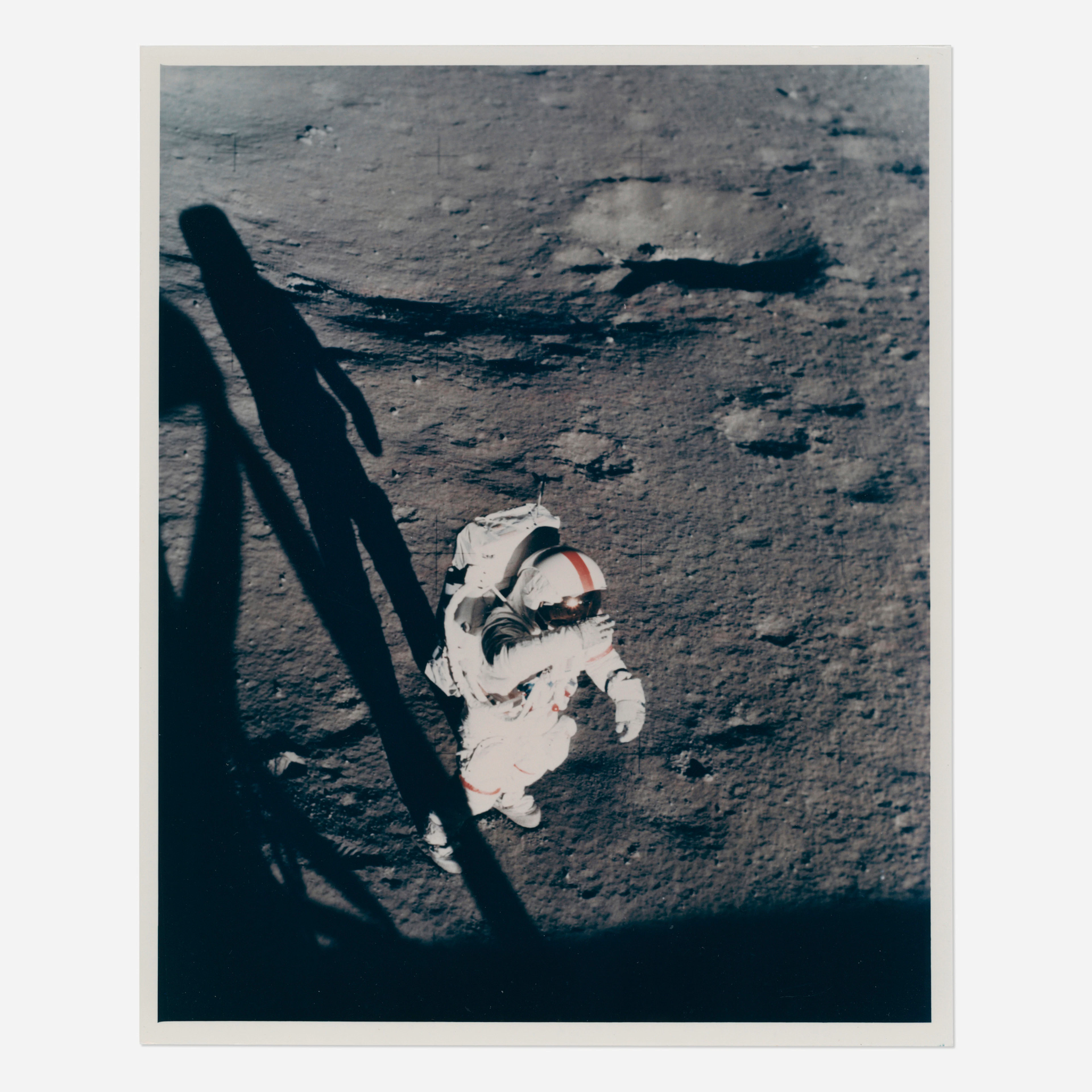 Alan Shepard taking his first steps on the Moon at Fra Mauro