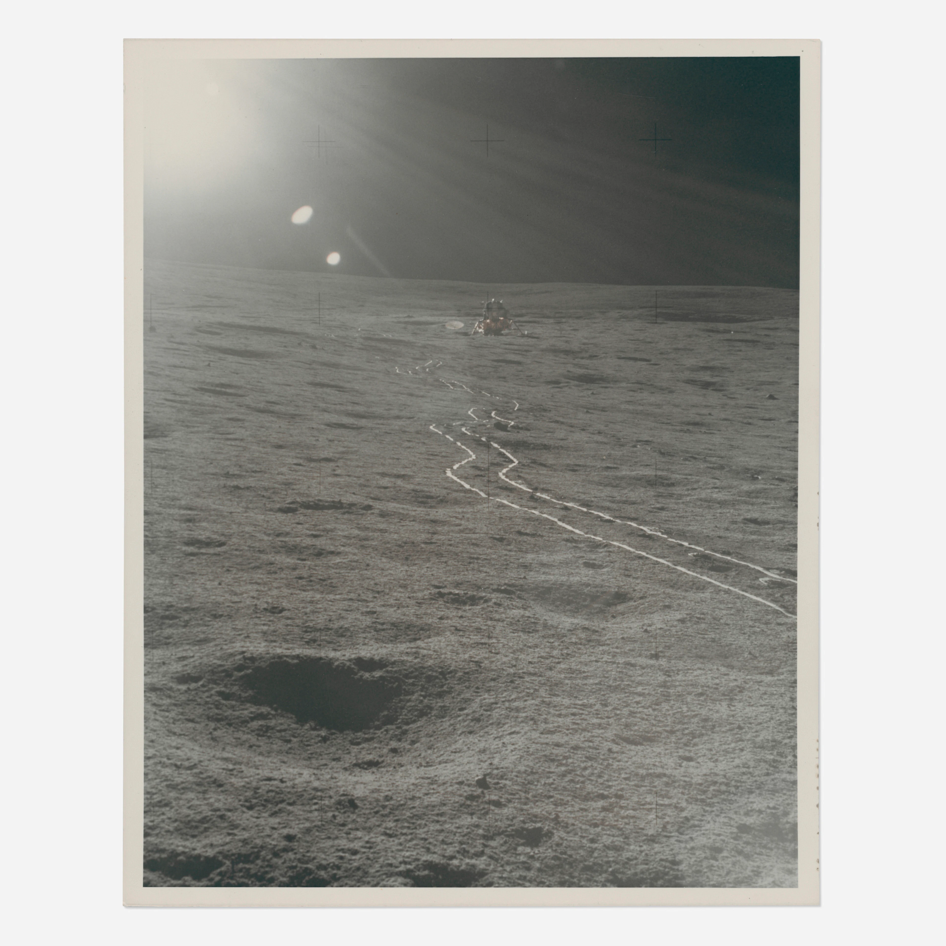 Fra Mauro Base in brilliant Sun glare