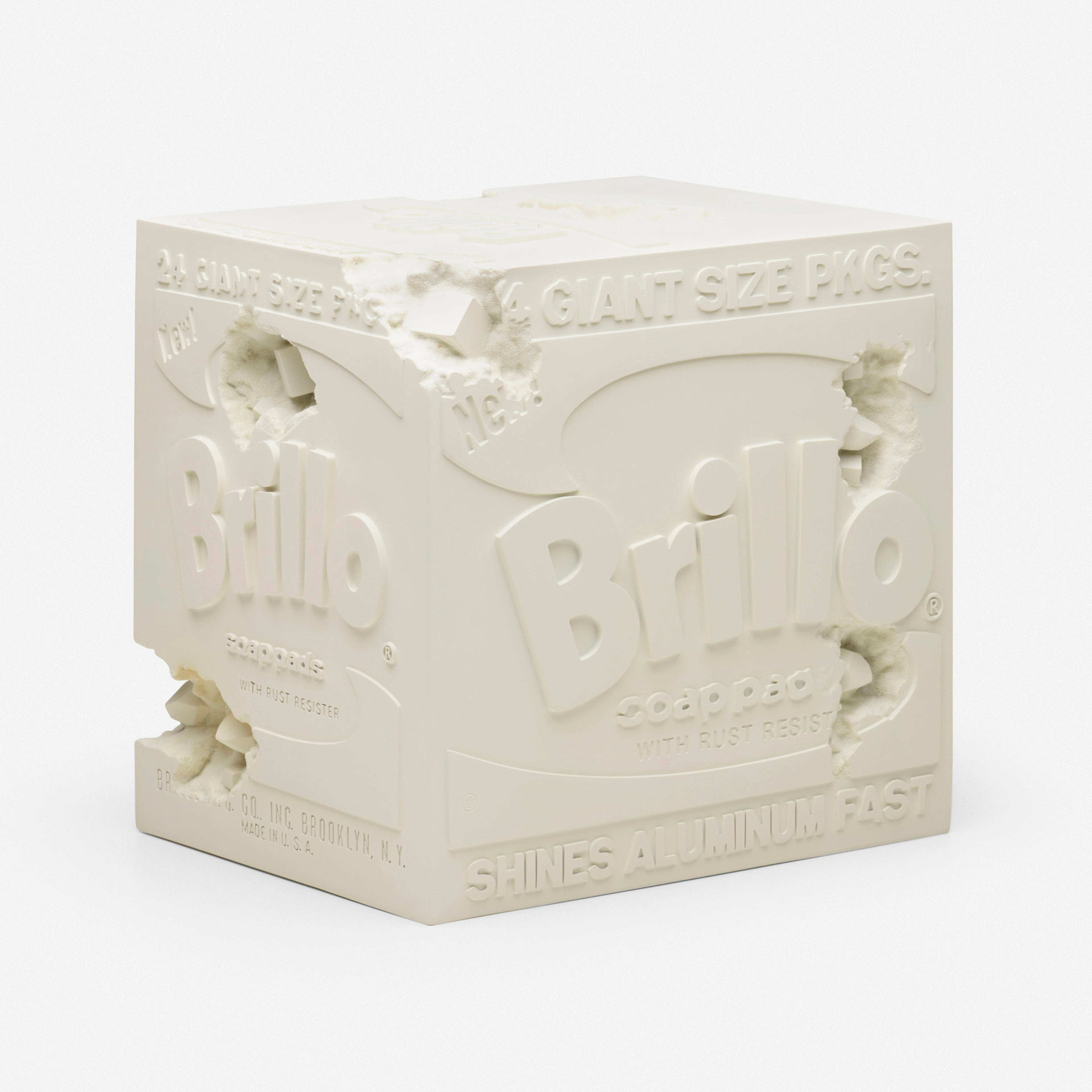 Eroded Brillo Box (White) – Daniel Arsham